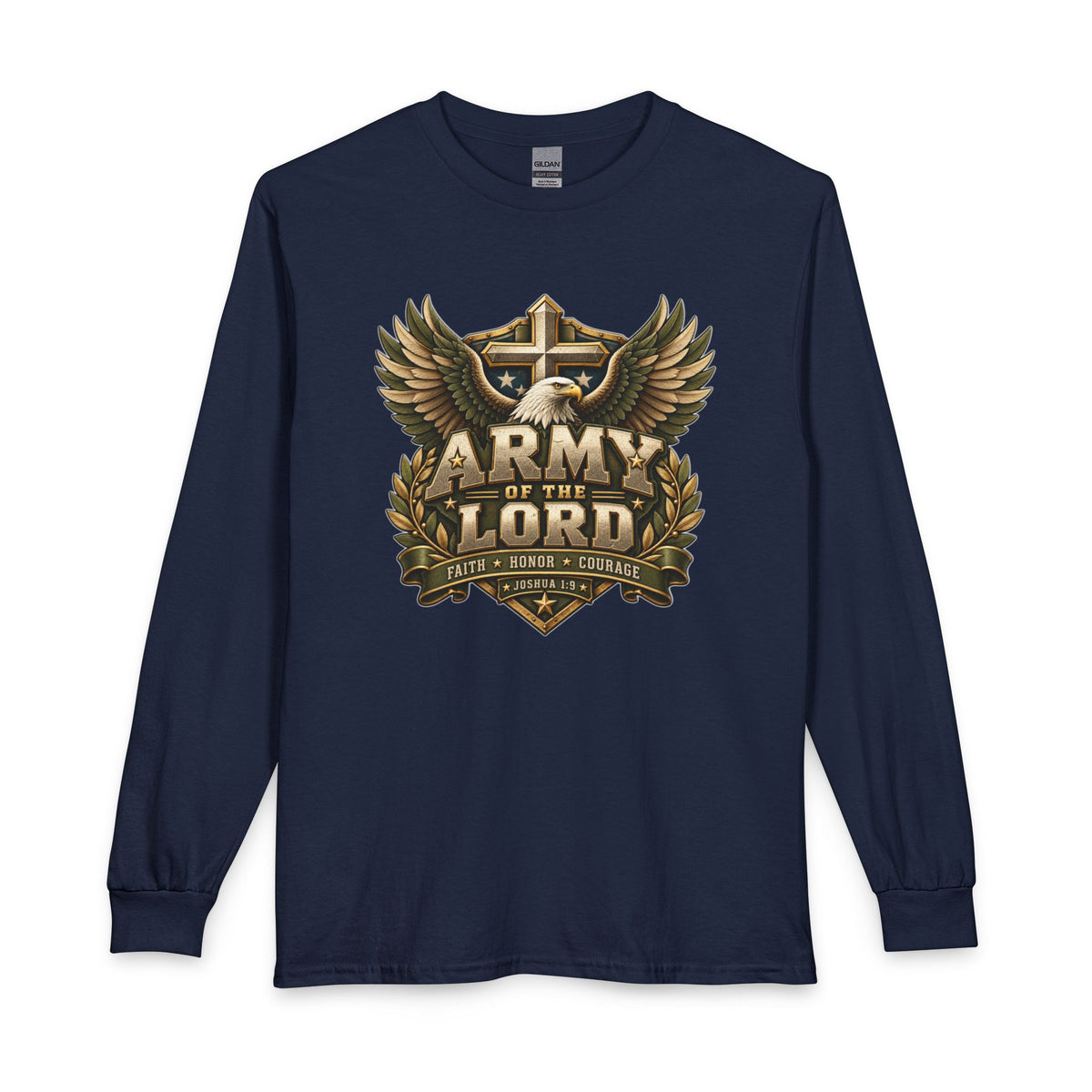 Army of the Lord — Faith, Honor & Courage Christian Long Sleeve Shirt