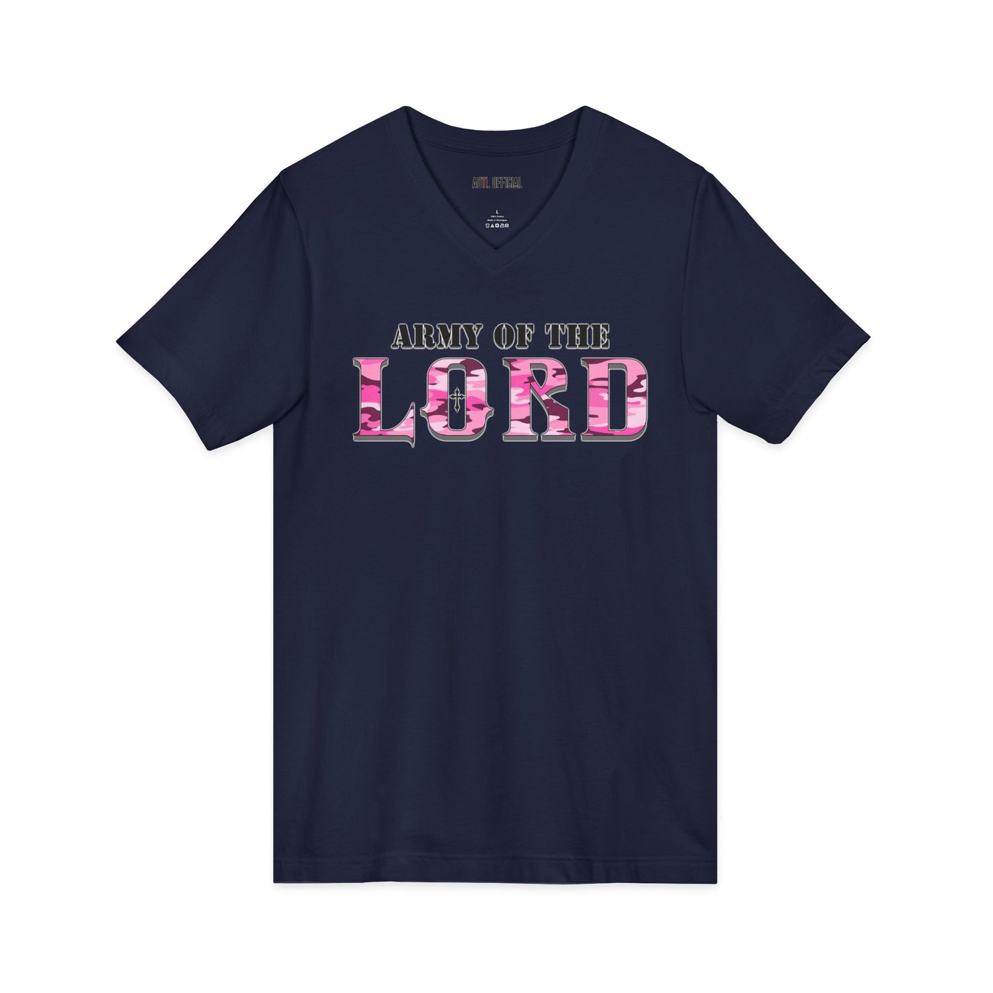 Pink Army of the Lord V-neck Tee
