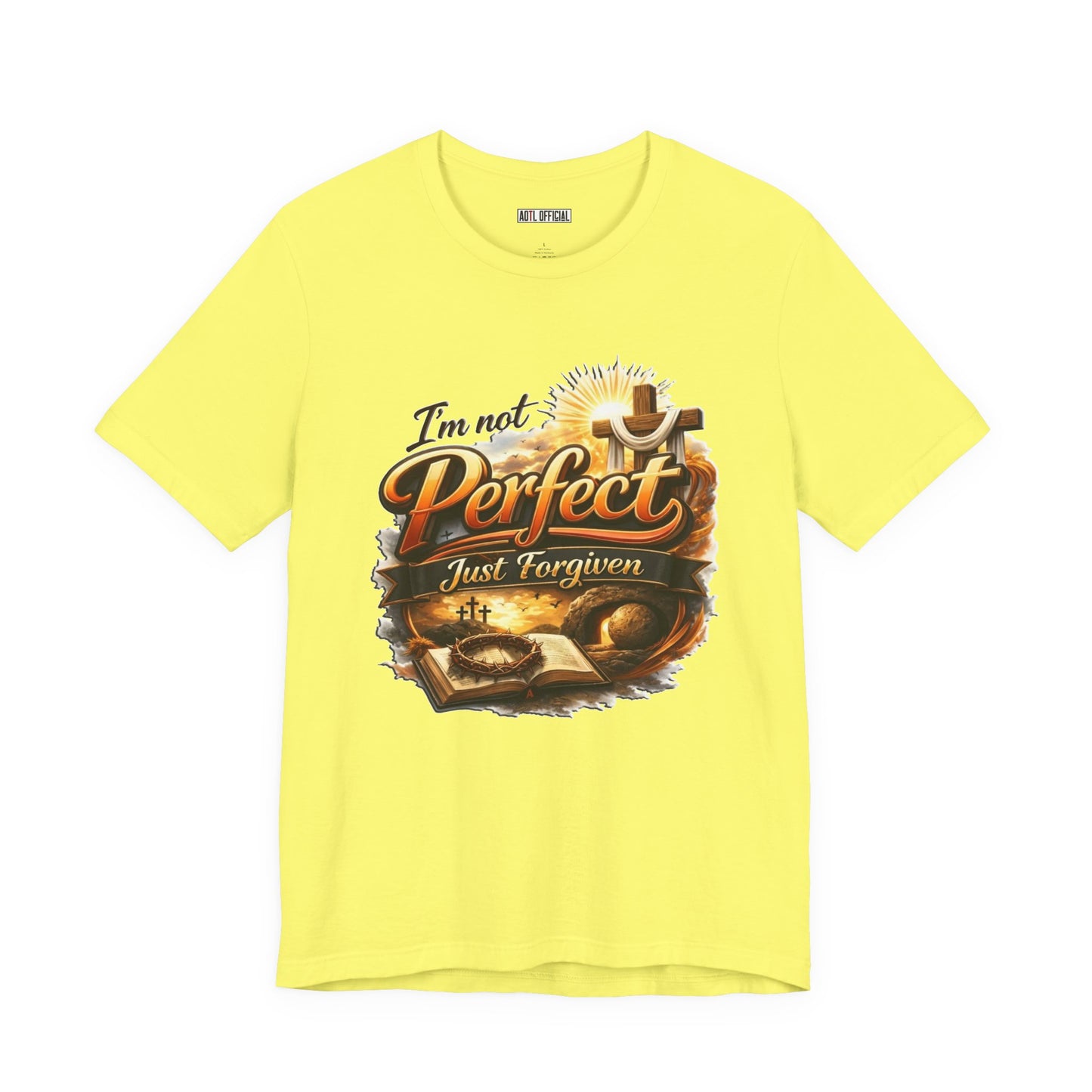 I'm Not Perfect, Just Forgiven Version 2 Unisex Short Sleeve Tee
