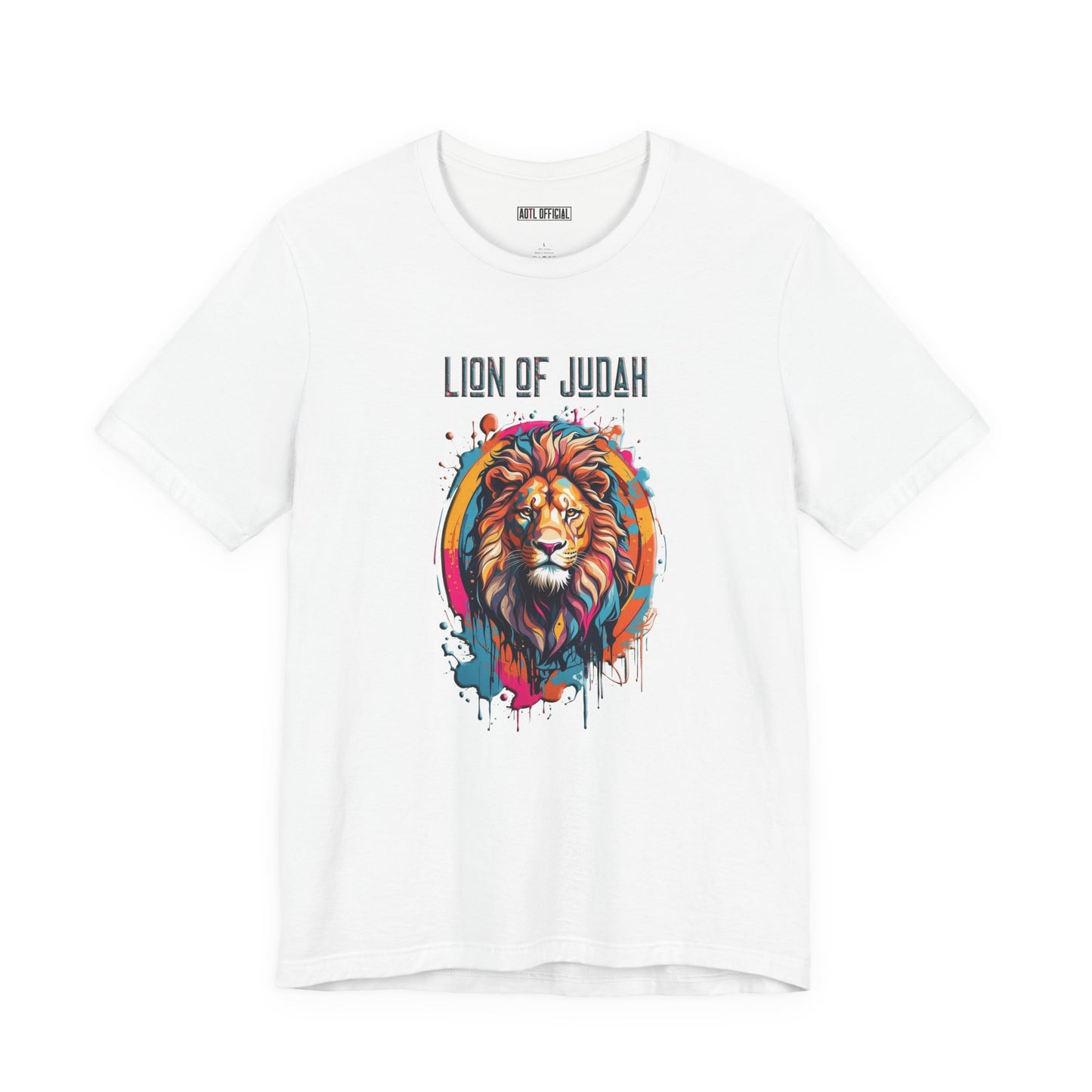 Lion Of Judah Graffiti Drip Edition Christian Unisex Short Sleeve Tee