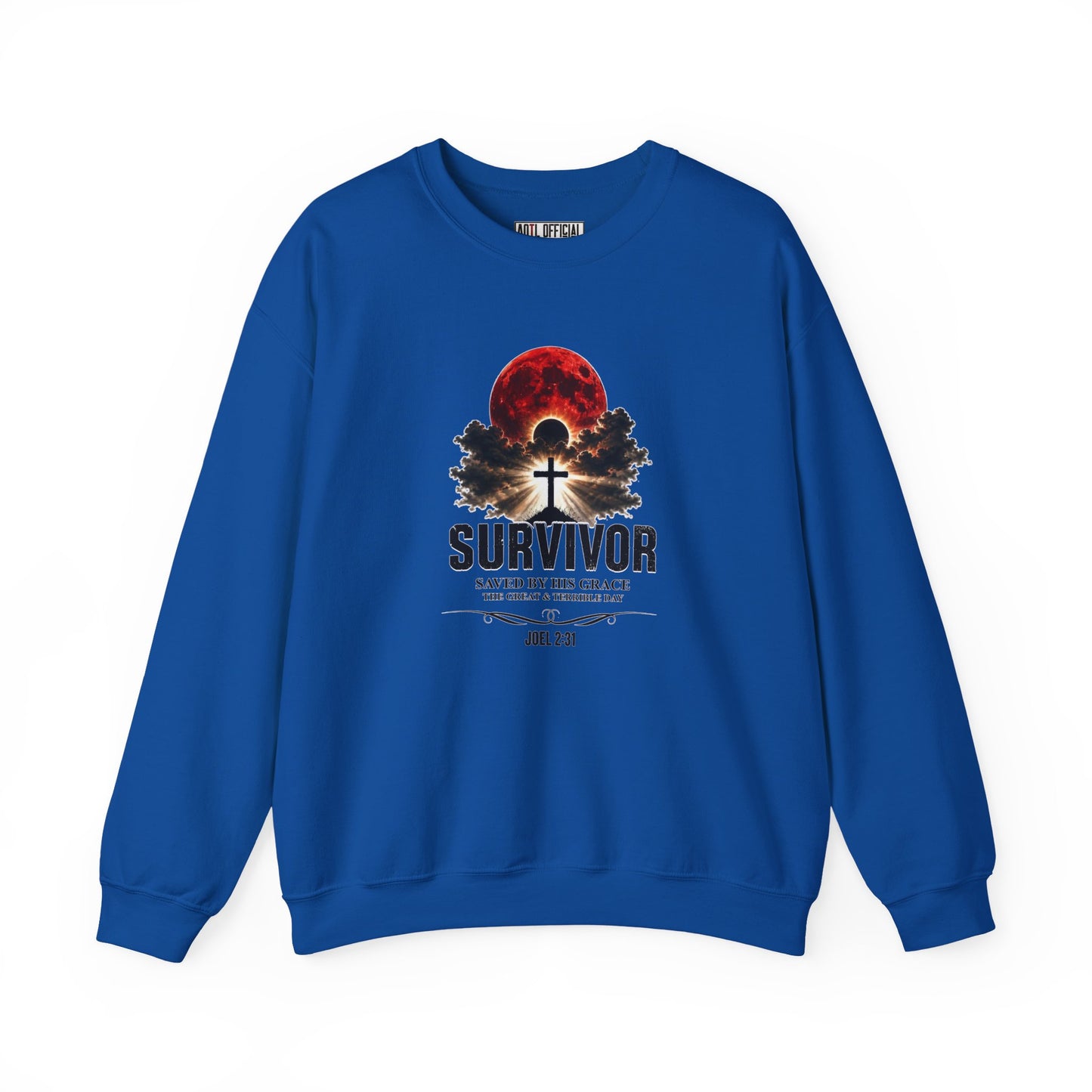Survivor - Saved by His Grace (Joel 2:31) Christian Sweatshirt