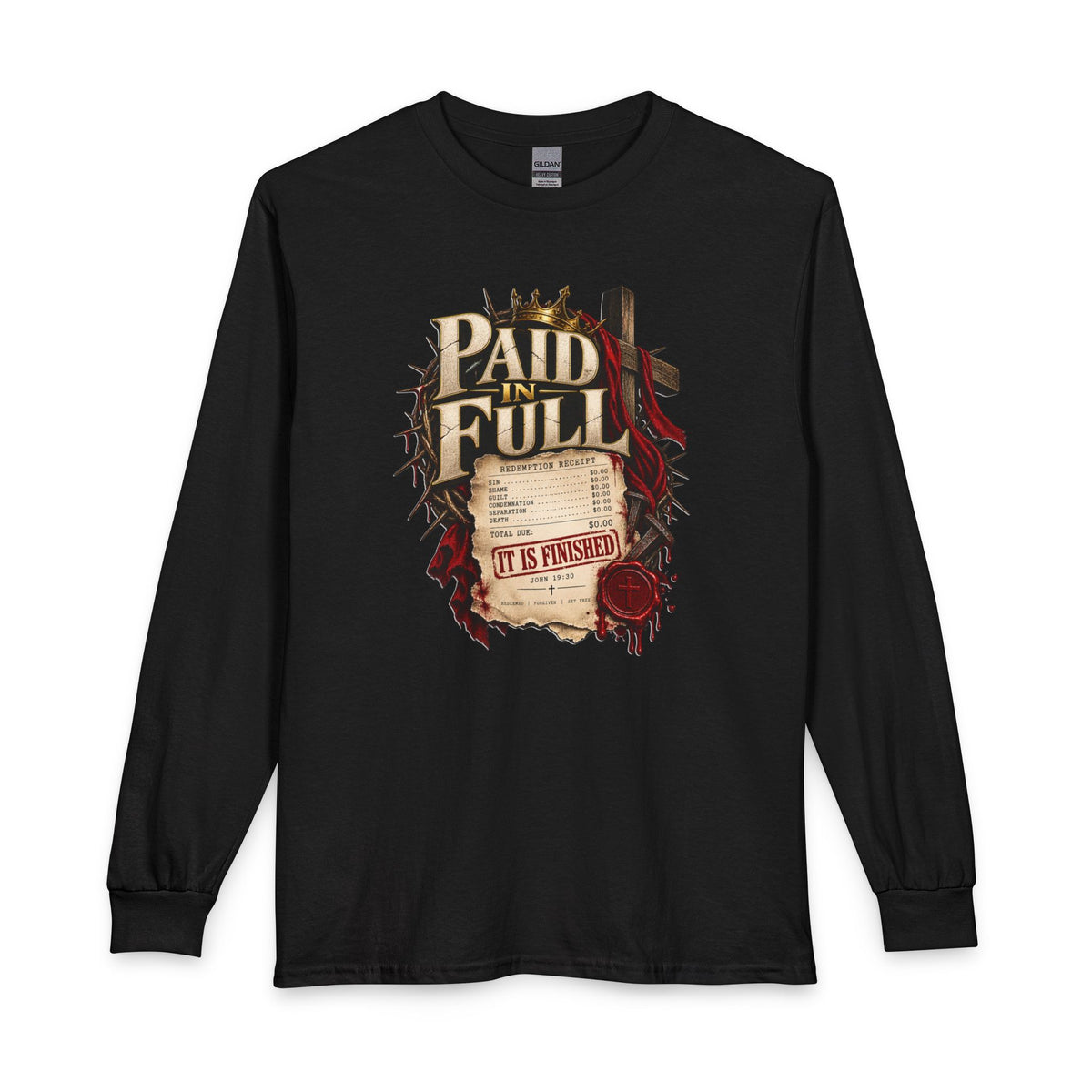 Paid in Full — John 19:30 Christian Long Sleeve Shirt