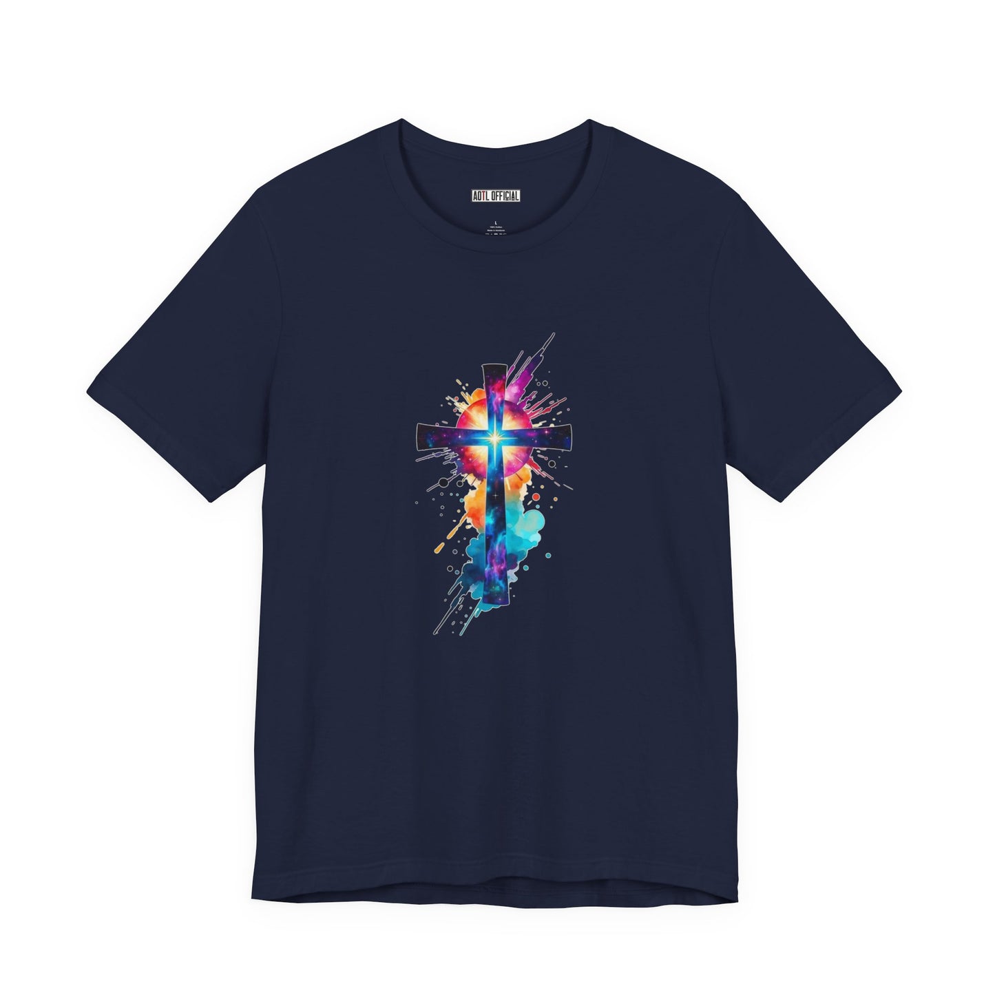 Cosmic Reverence Cross Christian Unisex Short Sleeve Tee