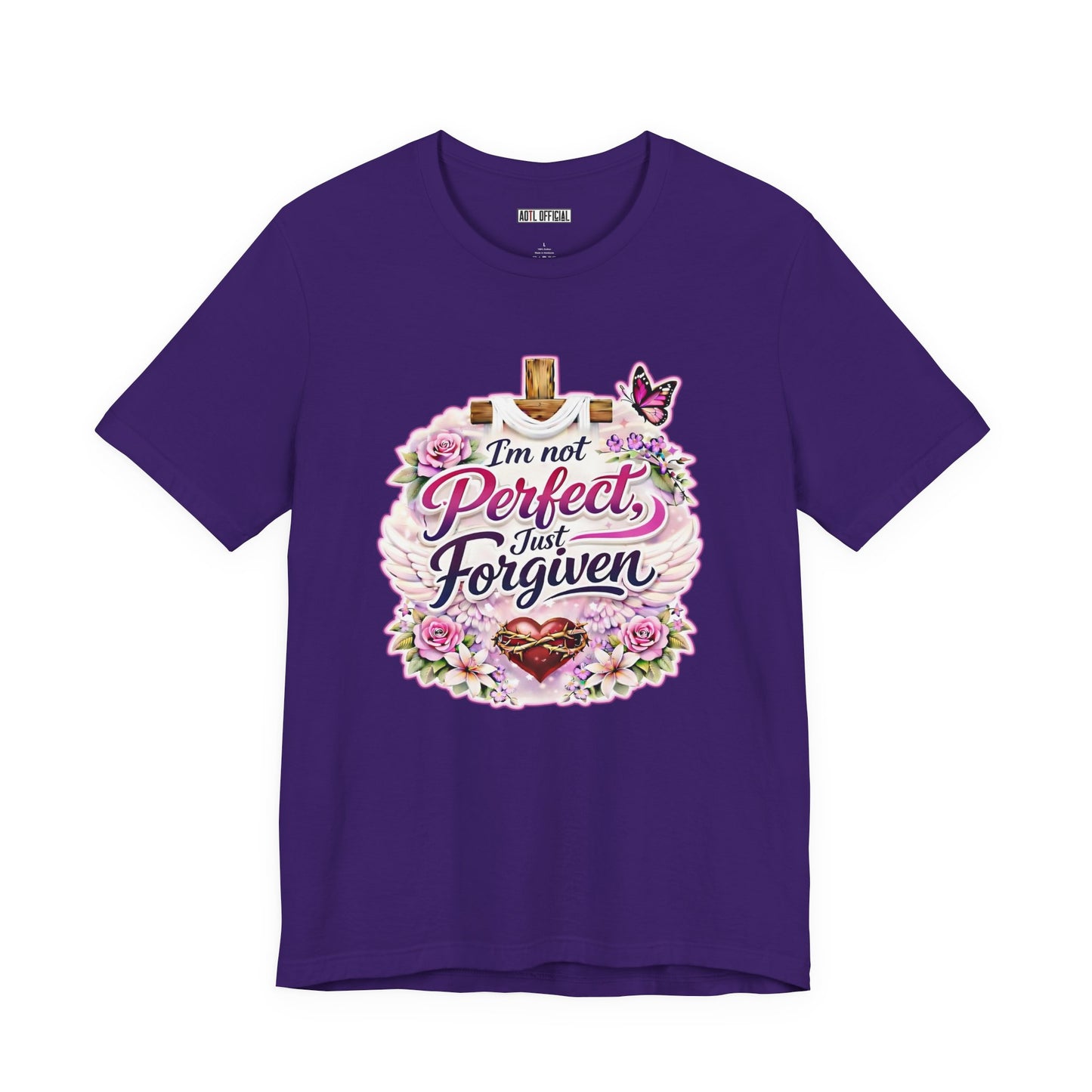 I'm Not Perfect, Just Forgiven Nature Edition  Unisex Short Sleeve Tee