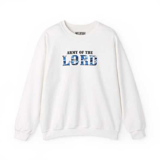 Blue Camo Army of the Lord Unisex Heavy Blend™ Crewneck Sweatshirt