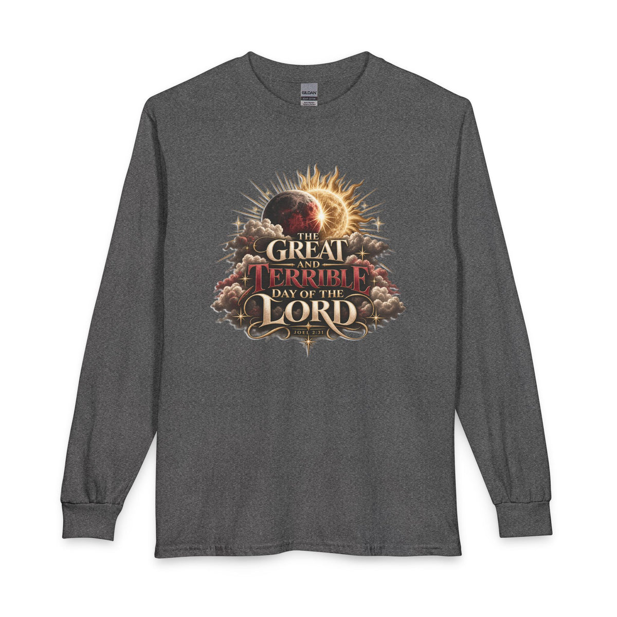 The Great and Terrible Day — Joel 2:31 Christian Long Sleeve Shirt