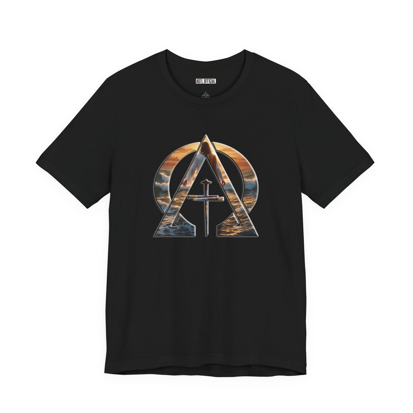 Devine Triad Alpha & Omega Jesus Walking On Water Unisex Short Sleeve Tee