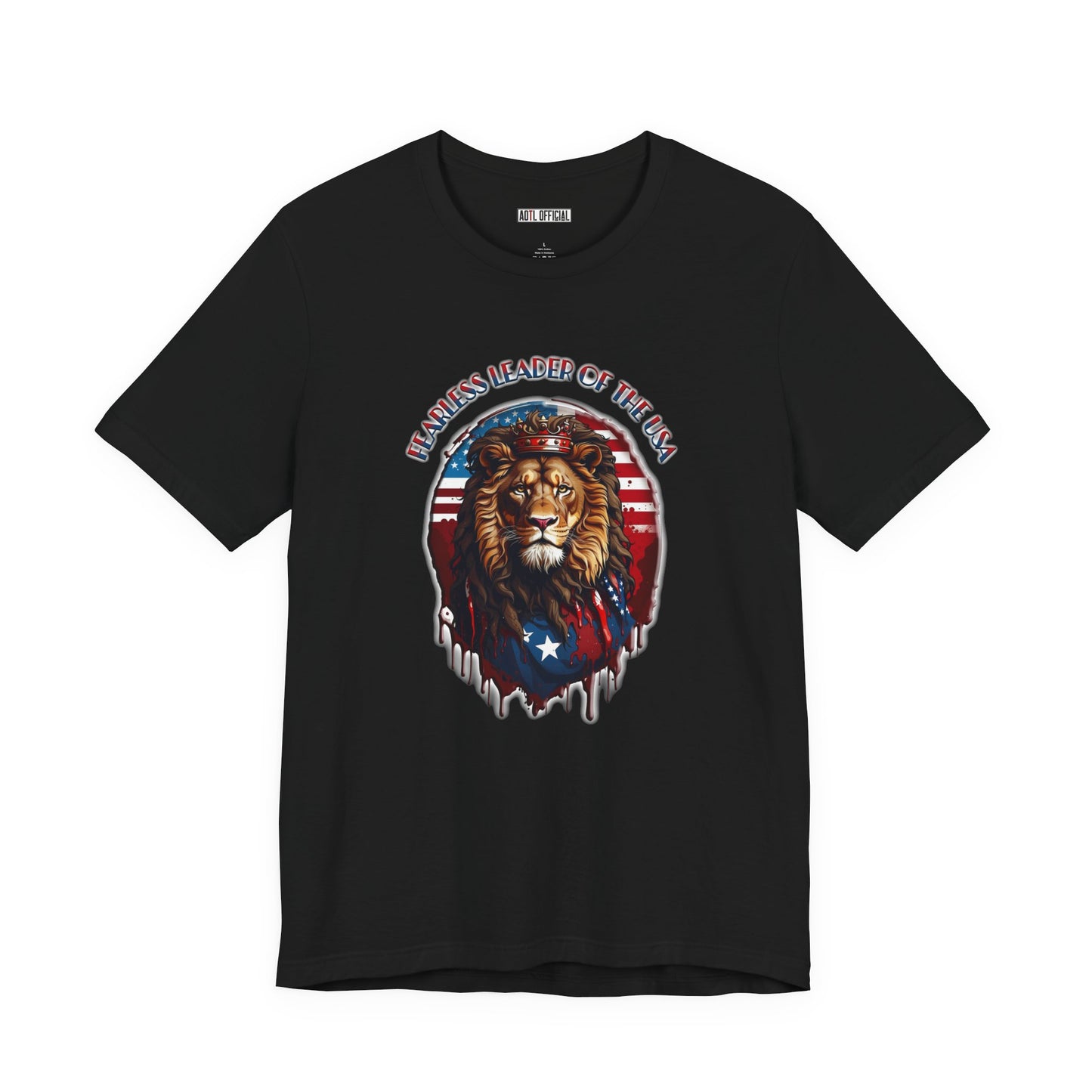 Lion of Judah: Fearless Leader of Faith Patriotic Christian Unisex Short Sleeve Tee