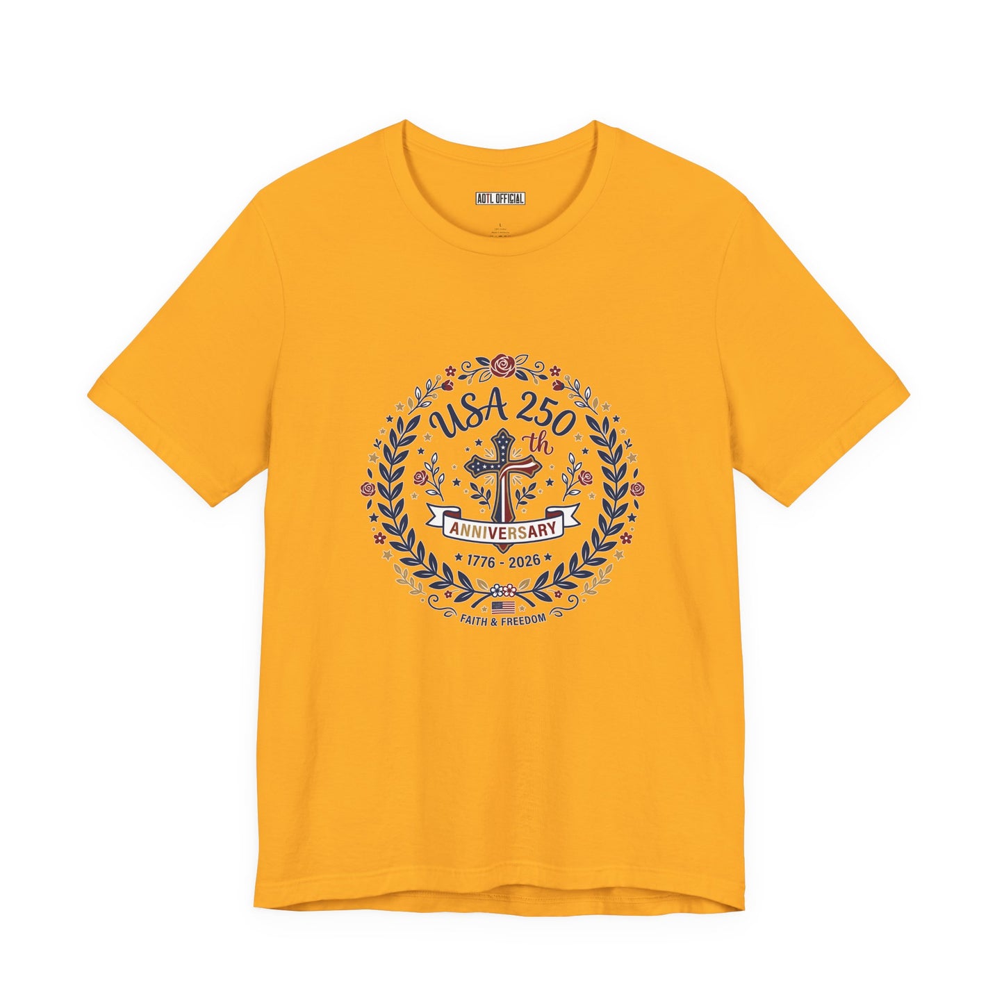 Ladies USA 250th Anniversary Classic Unisex Short Sleeve Tee