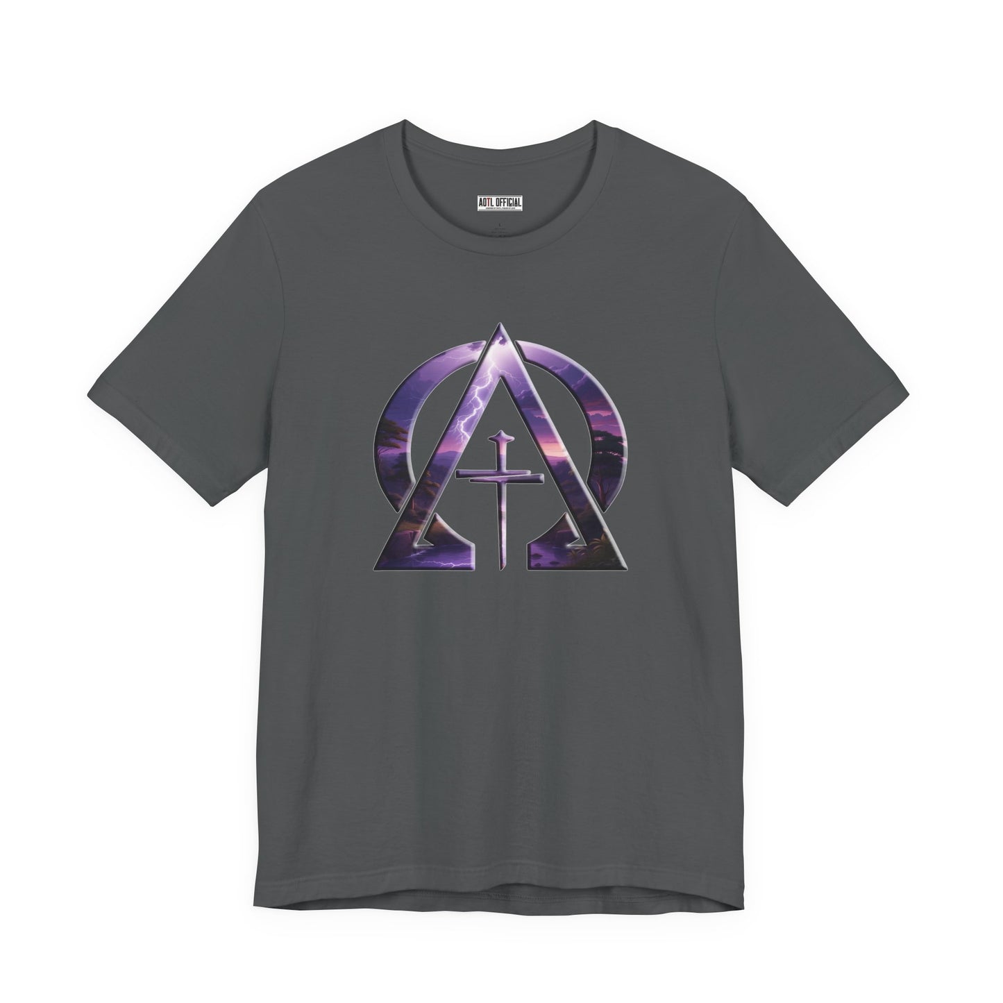 Divine Reign Amidst Nature's Majesty Alpha and Omega Unisex Short Sleeve Tee