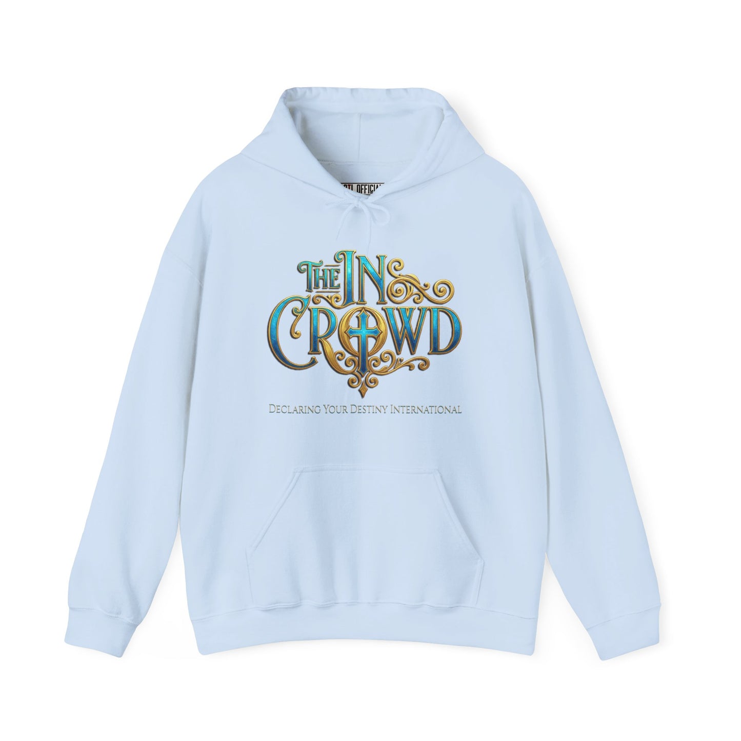 Ornate Blue and Gold The In Crowd DYD Unisex Heavy Blend™ Hooded Sweatshirt