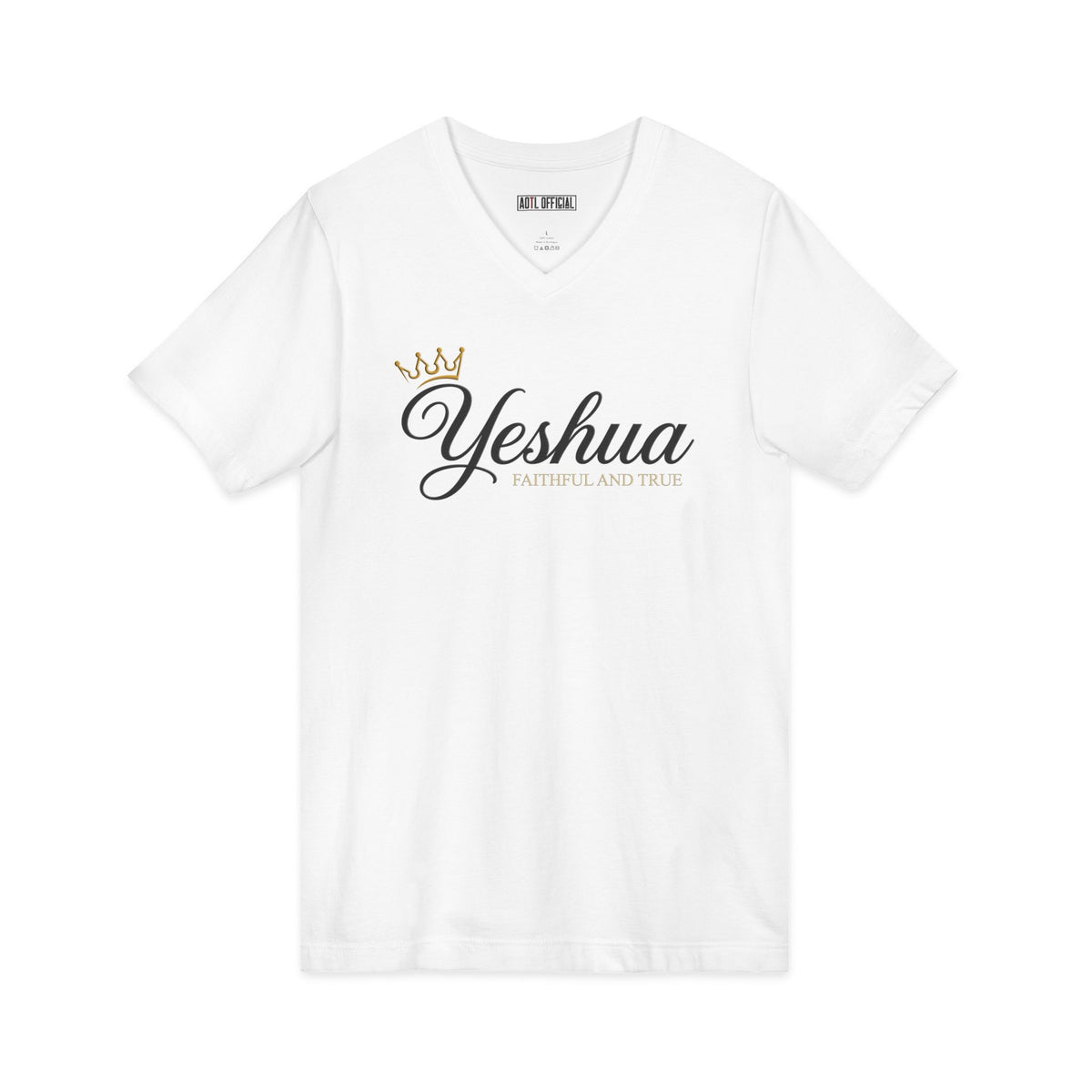 Yeshua Faithful And True Christian V-neck t-shirt faith-inspired design
