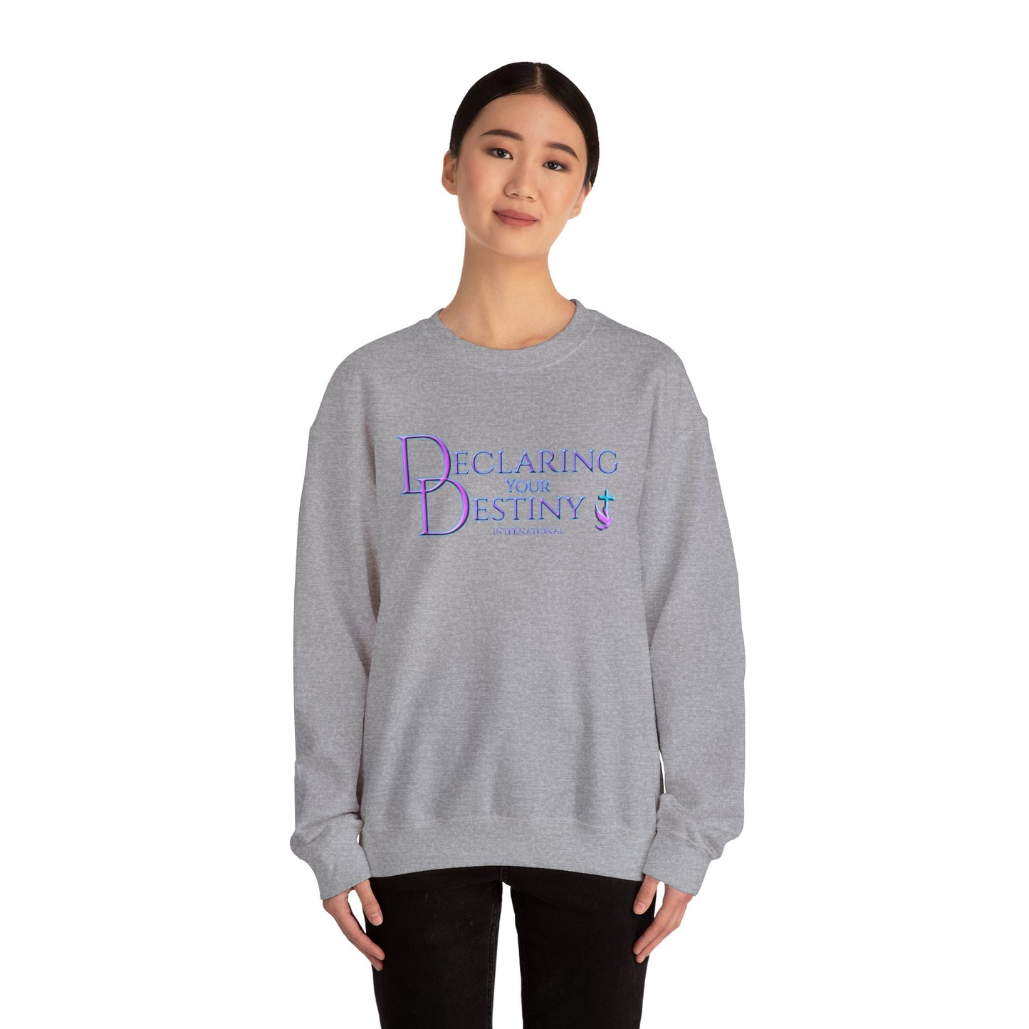 Declaring Your Destiny Purple & Teal logo Unisex Heavy Blend™ Crewneck Sweatshirt