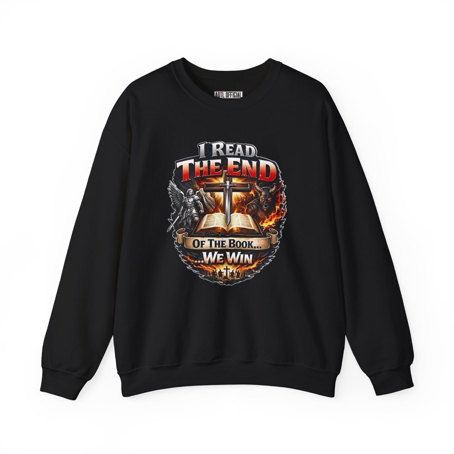 I Read the End of the Book, We Win Heavy Blend™ Crewneck Sweatshirt