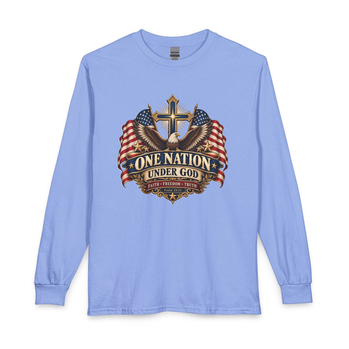 One Nation Under God — Faith, Freedom & Truth Christian Long Sleeve Shirt