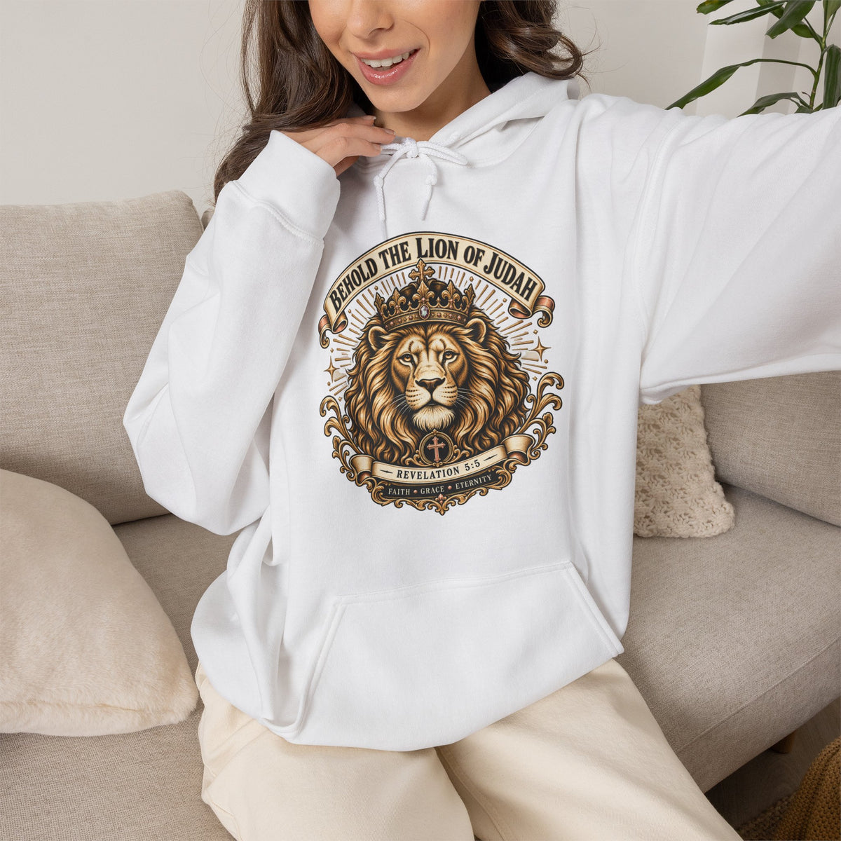 Behold the Lion of Judah —  Revelation 5:5 Christian Hoodie