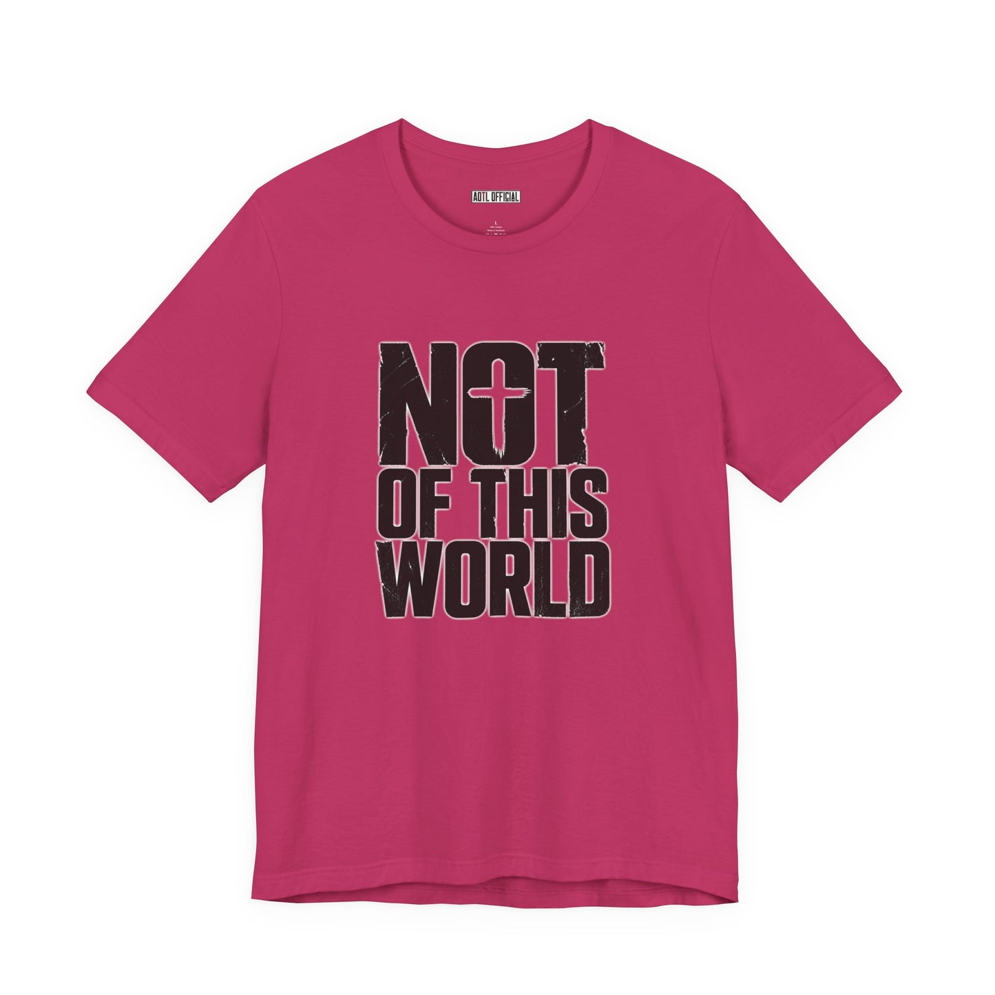 Not Of This World Black Text Christian T-Shirt