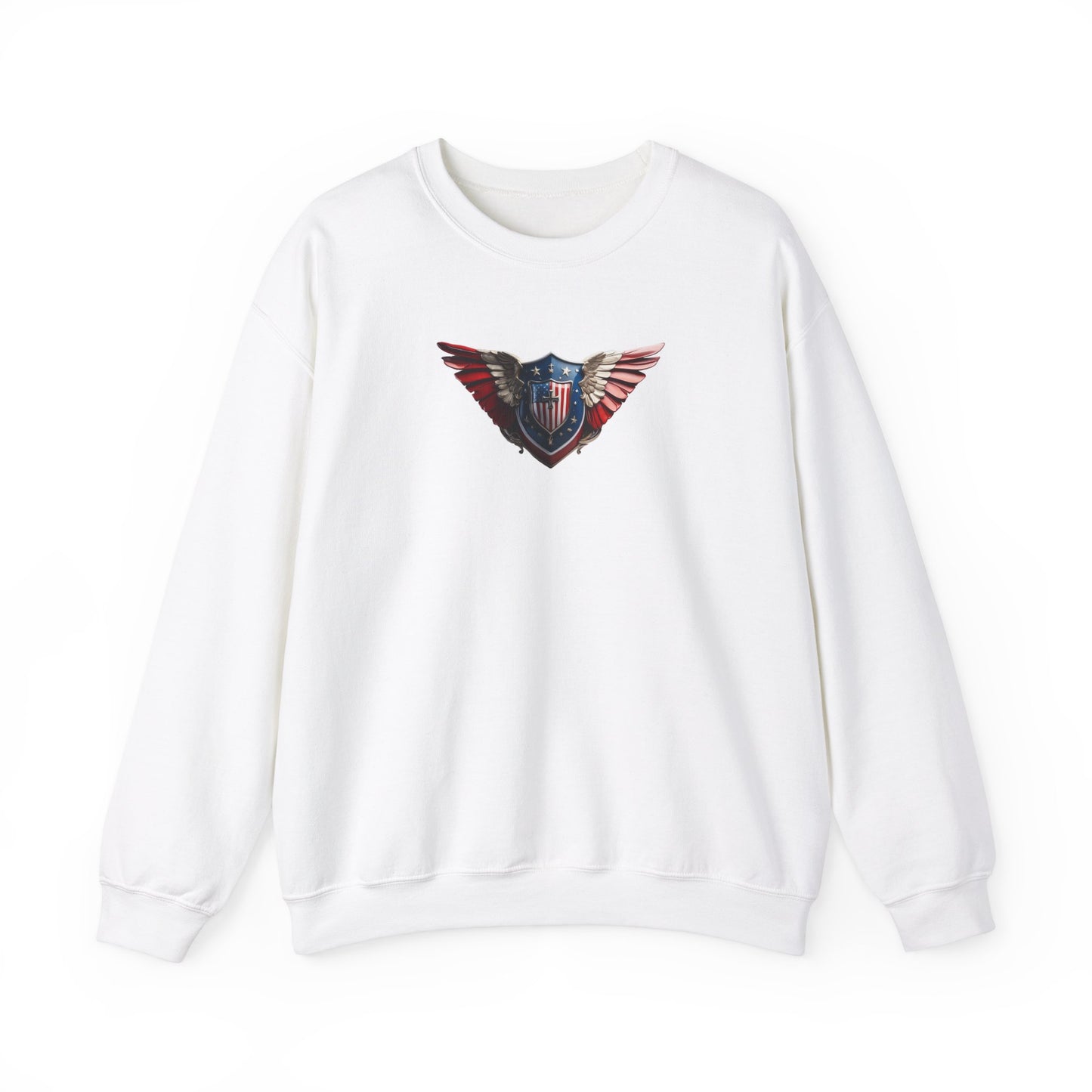 3D Winged Shield Unisex Heavy Blend™ Crewneck Sweatshirt