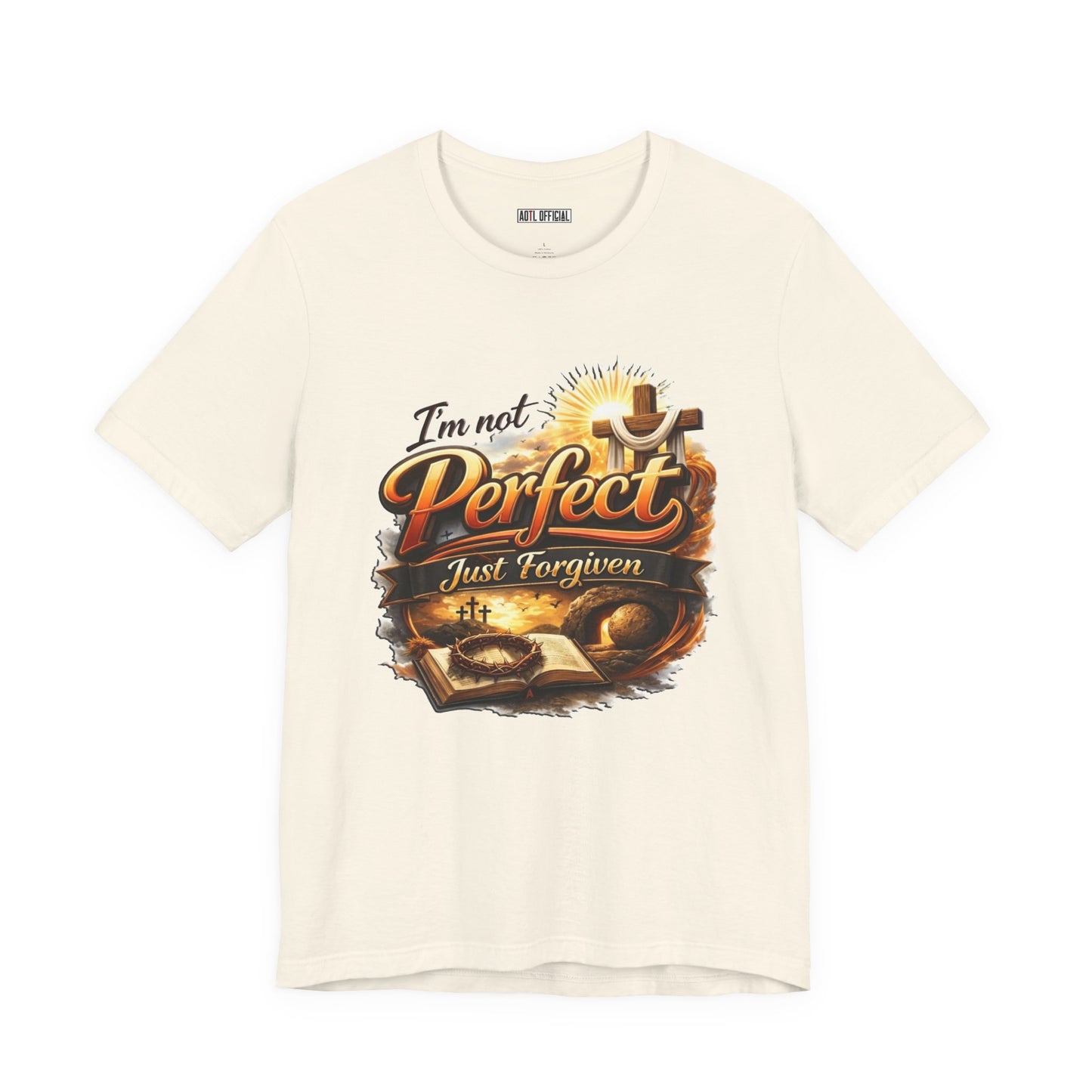 I'm Not Perfect, Just Forgiven Version 2 Unisex Short Sleeve Tee