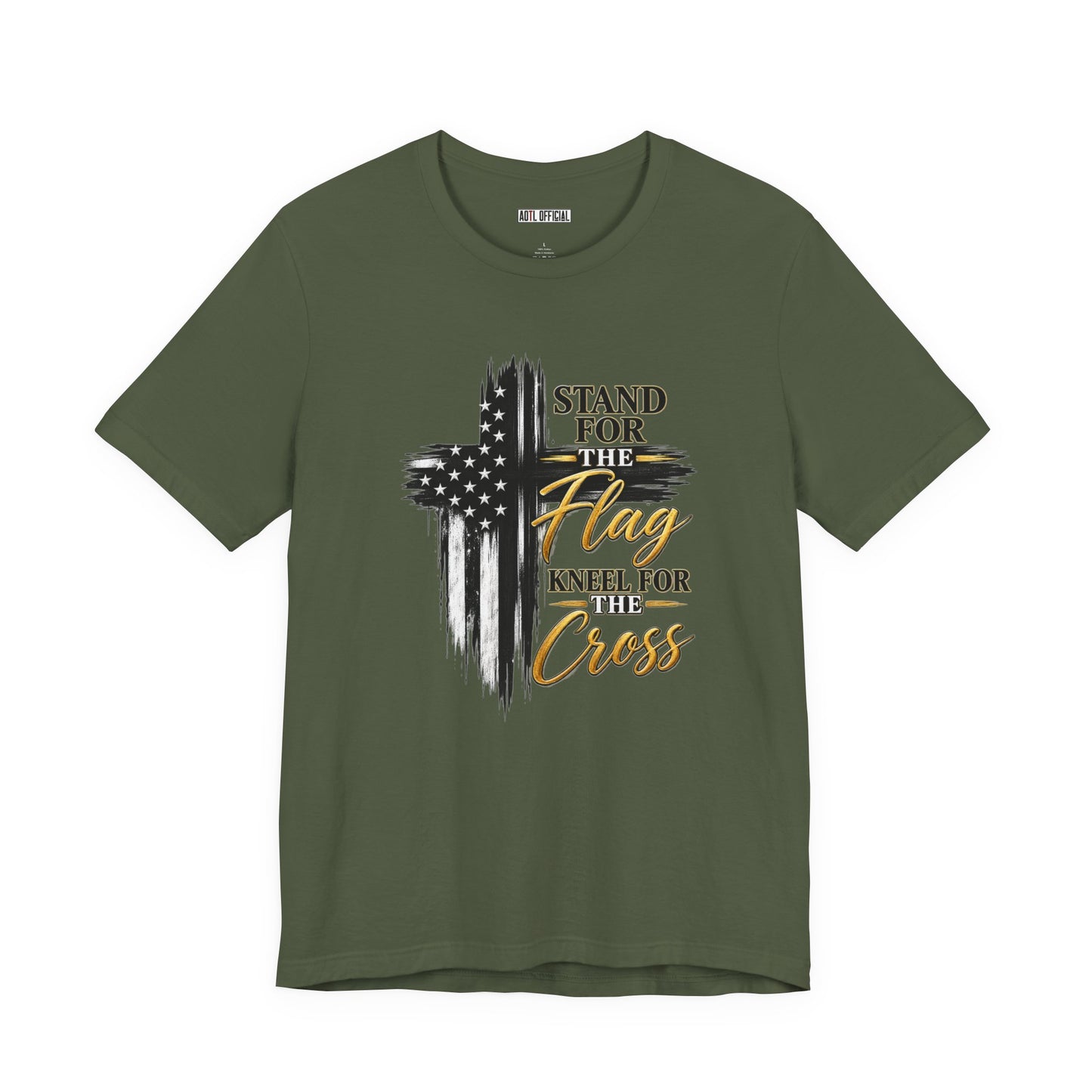 Stand for the Flag, Kneel for the Cross Christian T-shirt