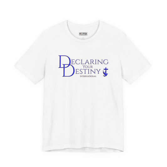 Declaring Your Destiny Blue and Gold logo t-shirt