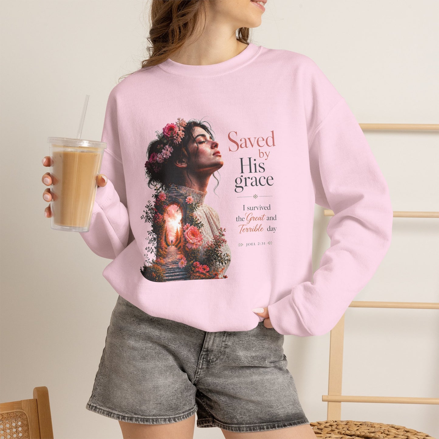 Pathway of Grace – I Survived the Great and Terrible Day (Joel 2:31) Christian Sweatshirt