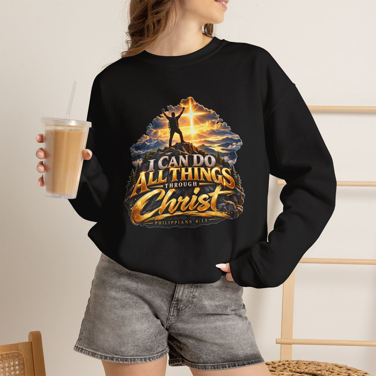 I Can Do All Things Through Christ – Philippians 4:13 Victory Design Christian  Sweatshirt