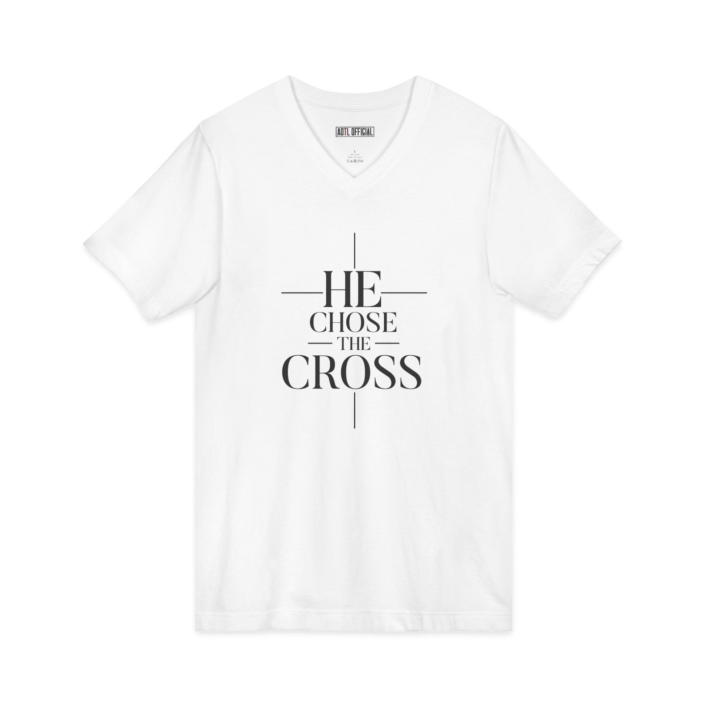 He Chose The Cross V-Neck Tee