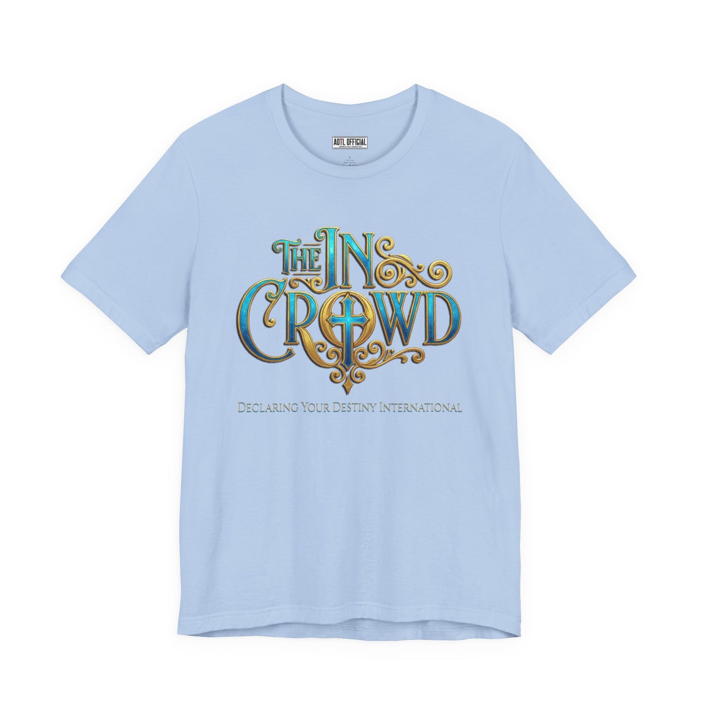 Ornate The In Crowd Blue & Gold  t-shirt
