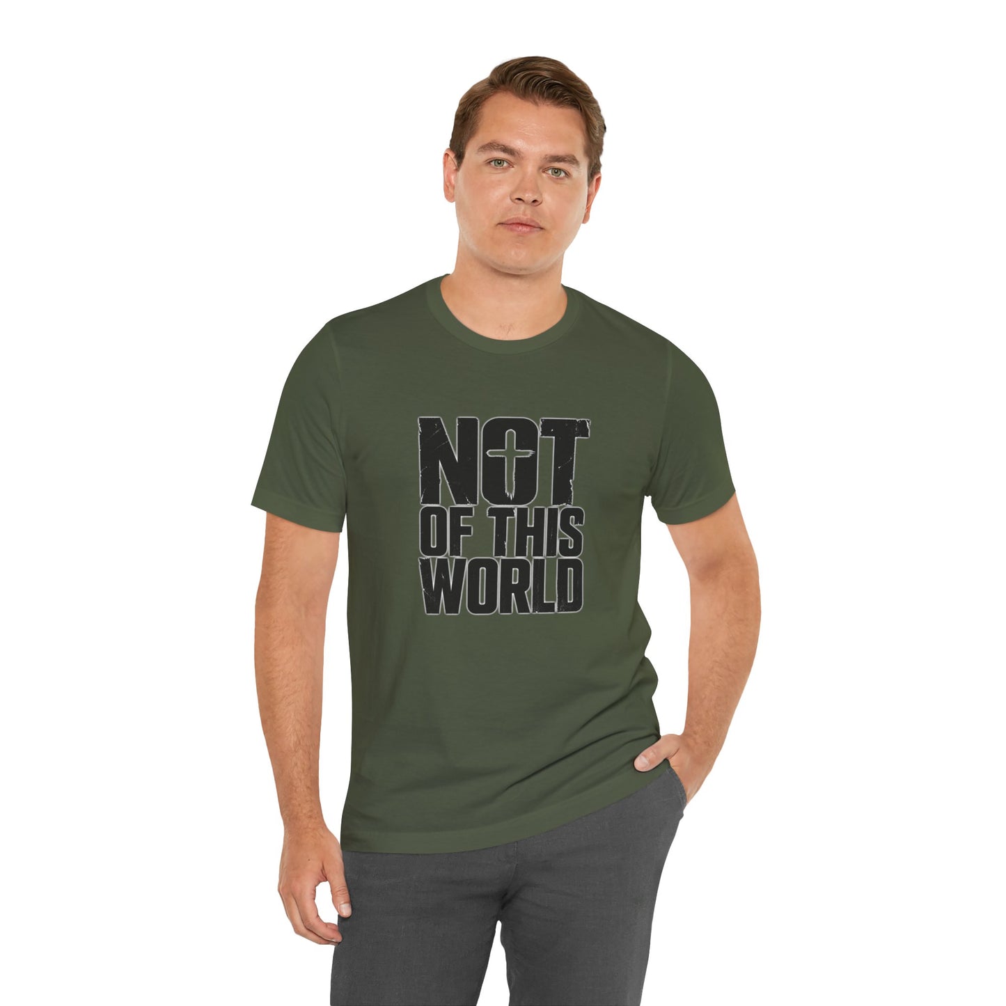 Not Of This World Black Text Christian T-Shirt
