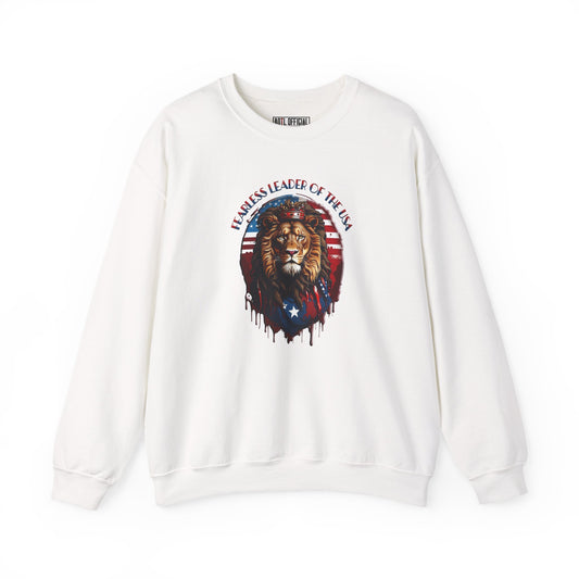 Fearless Leader of Faith  Lion of Judah  Unisex Heavy Blend™ Crewneck Sweatshirt