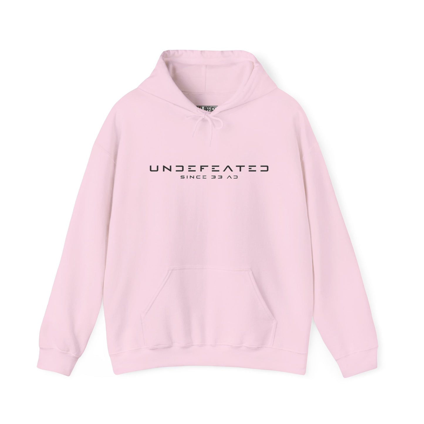 Undefeated Since 33 AD Modern Script Christian Hoodie
