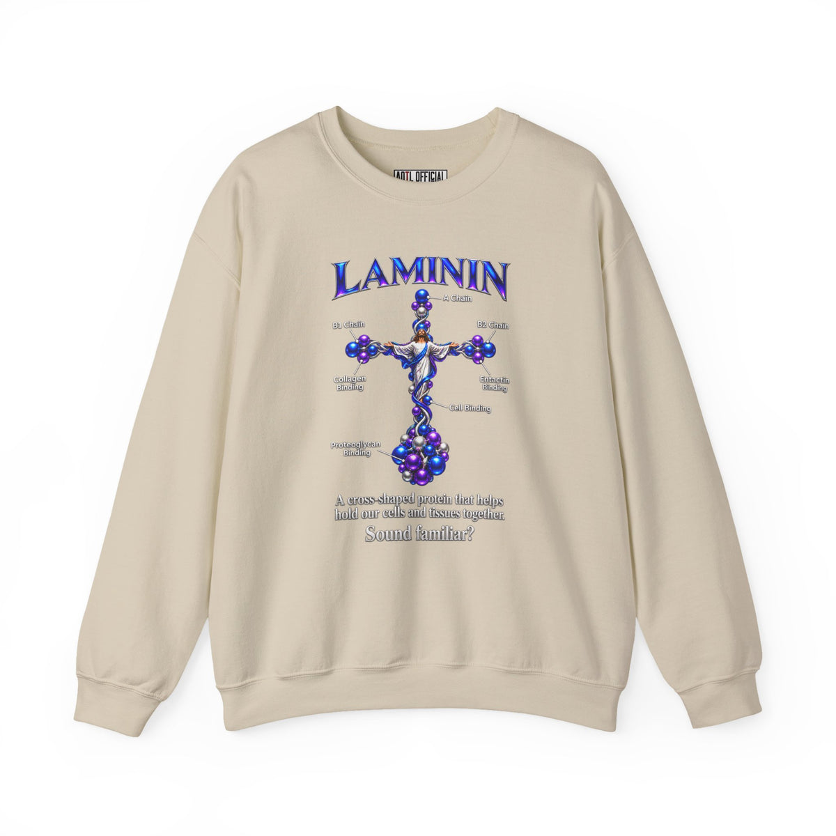 LAMININ Cross Design Christian Sweatshirt