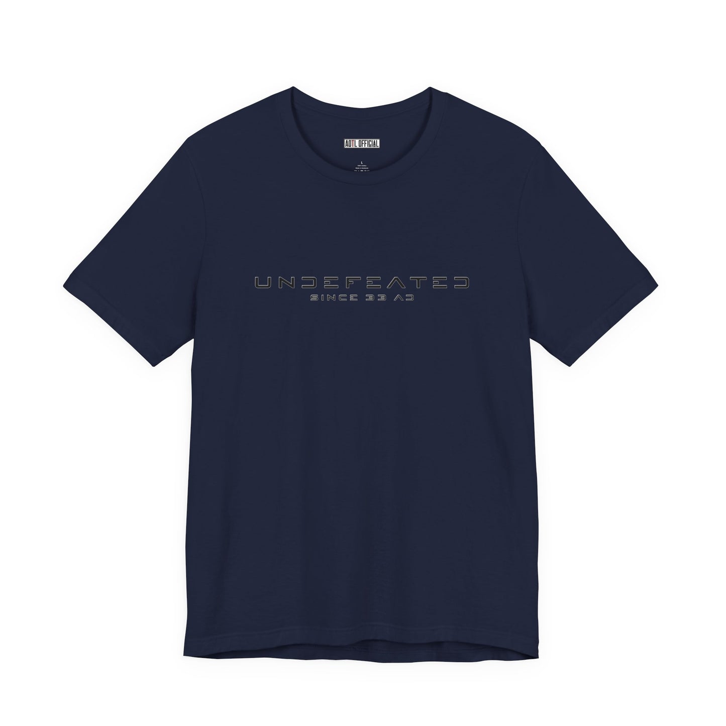 Undefeated Since 33 AD Modern Script Christian T-Shirt
