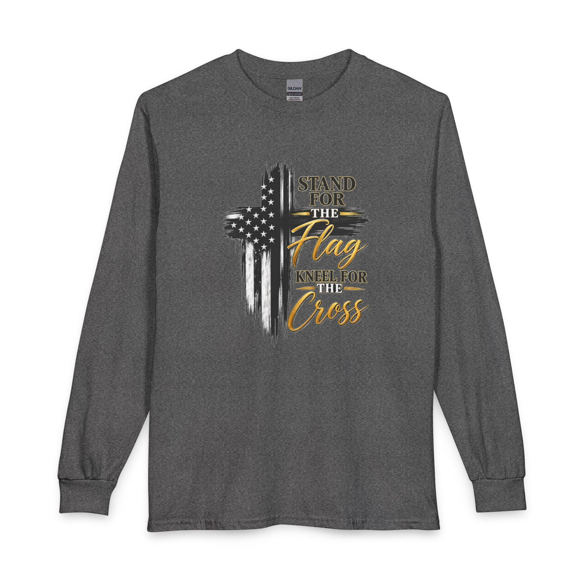 Stand for the Flag, Kneel for the Cross Christian Long Sleeve Shirt