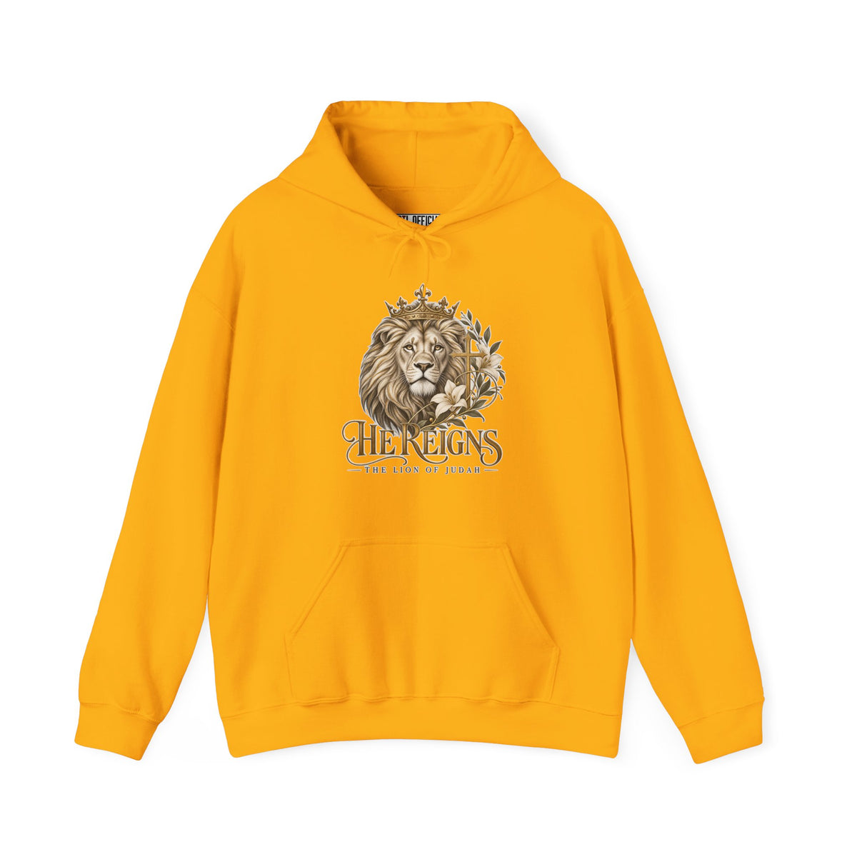 Lion of Judah — He Reigns Christian  Hoodie