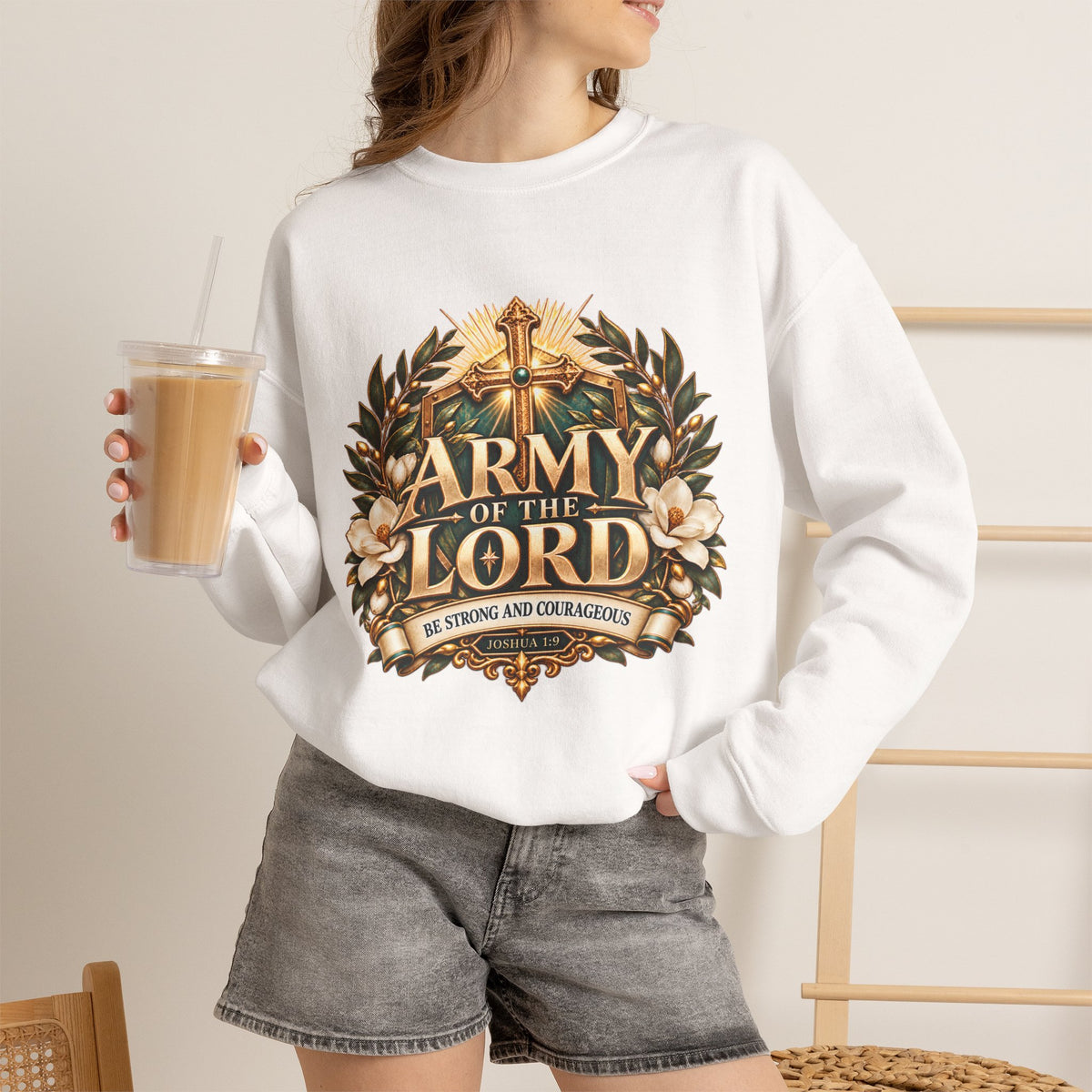 Army of the Lord — Strong and Courageous Christian Sweatshirt