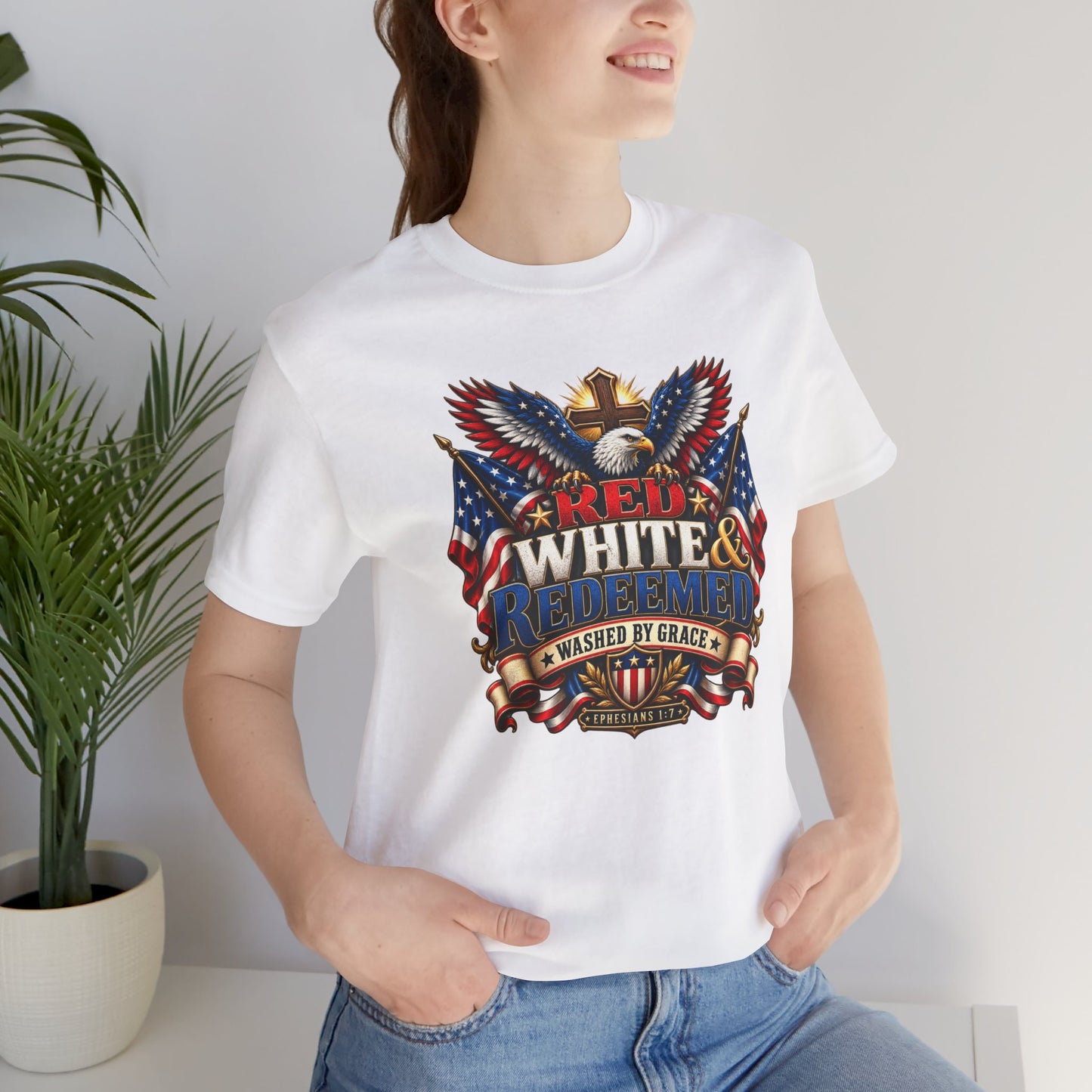 Red, White & Redeemed Christian T-shirt