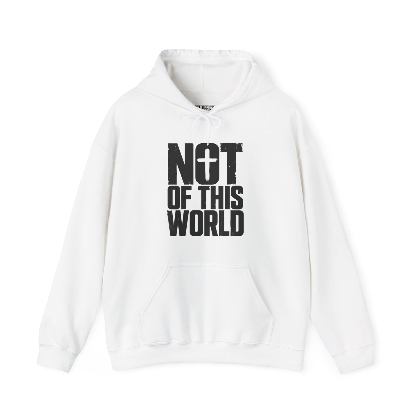 Not Of This World Black Text Christian Hoodie