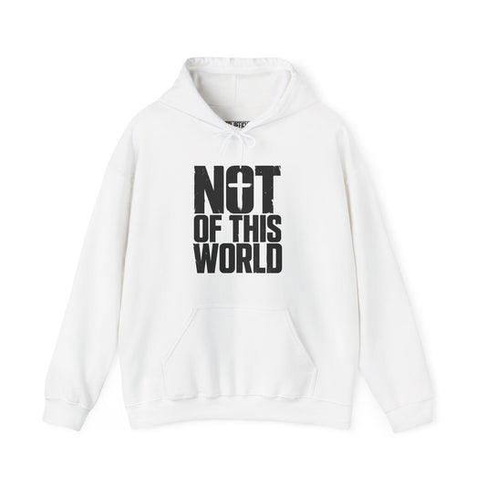 Not Of This World Black Text Christian Hoodie