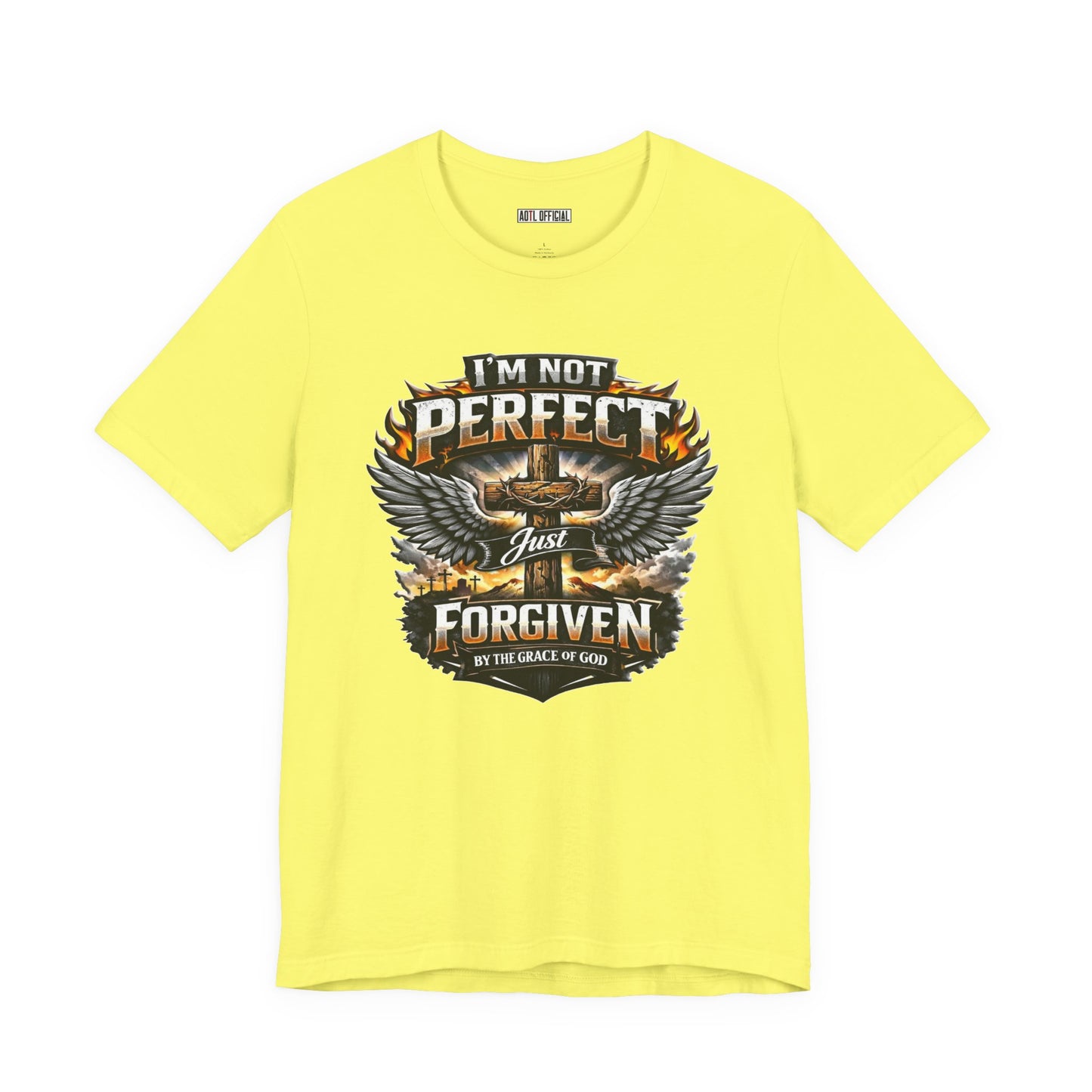 I'm Not Perfect, Just Forgiven  Unisex Short Sleeve Tee
