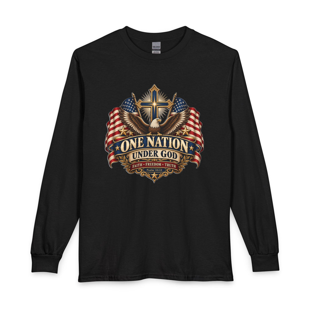 One Nation Under God — Faith, Freedom & Truth Christian Long Sleeve Shirt