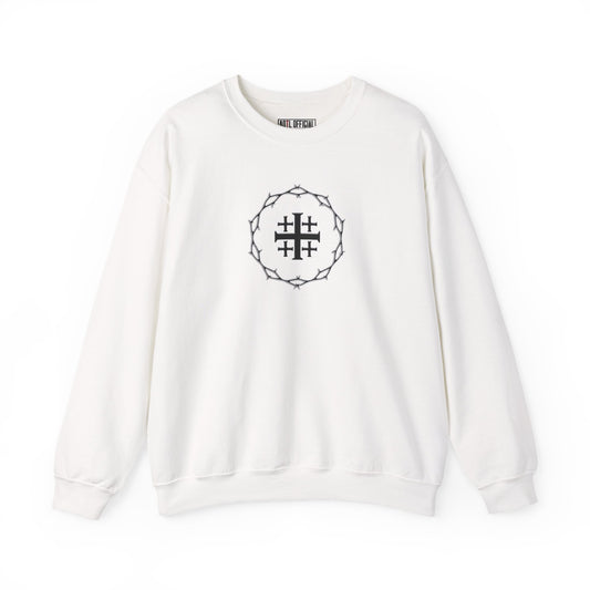 Circle of Thorns & Jerusalem Cross Unisex Heavy Blend™ Crewneck Sweatshirt