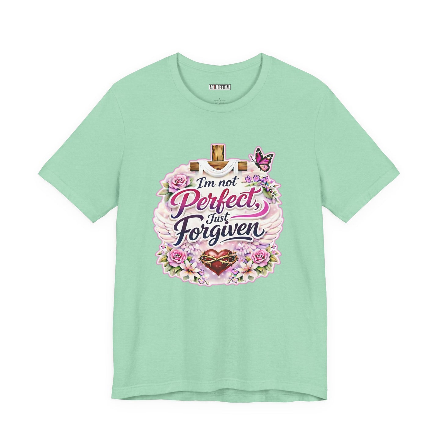 I'm Not Perfect, Just Forgiven Nature Edition  Unisex Short Sleeve Tee