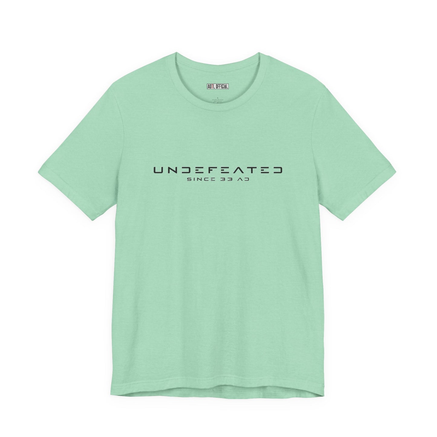 Undefeated Since 33 AD Modern Script Christian T-Shirt