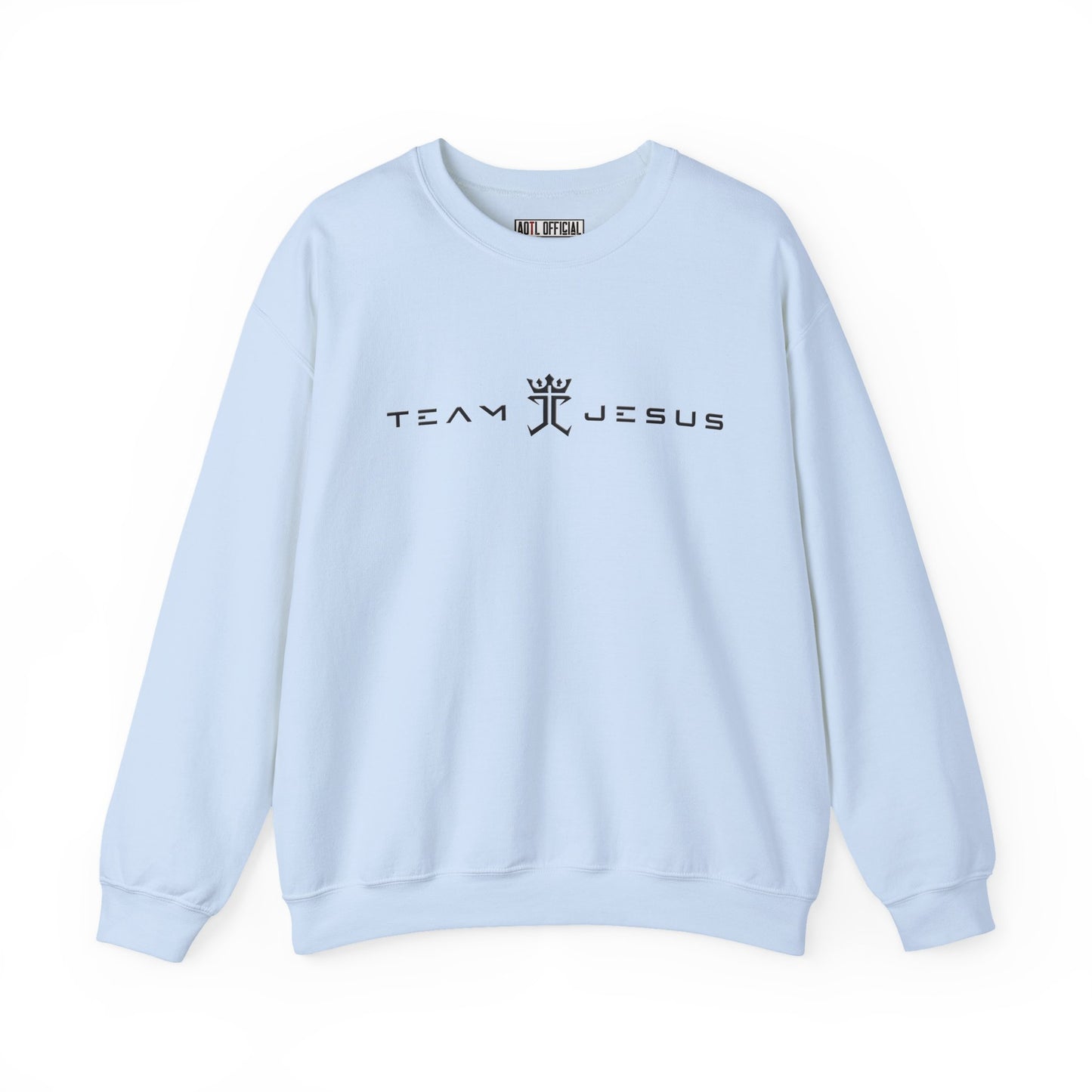 Team Jesus Modern Script, Undefeated Since 33 AD Heavy Blend™ Crewneck Sweatshirt
