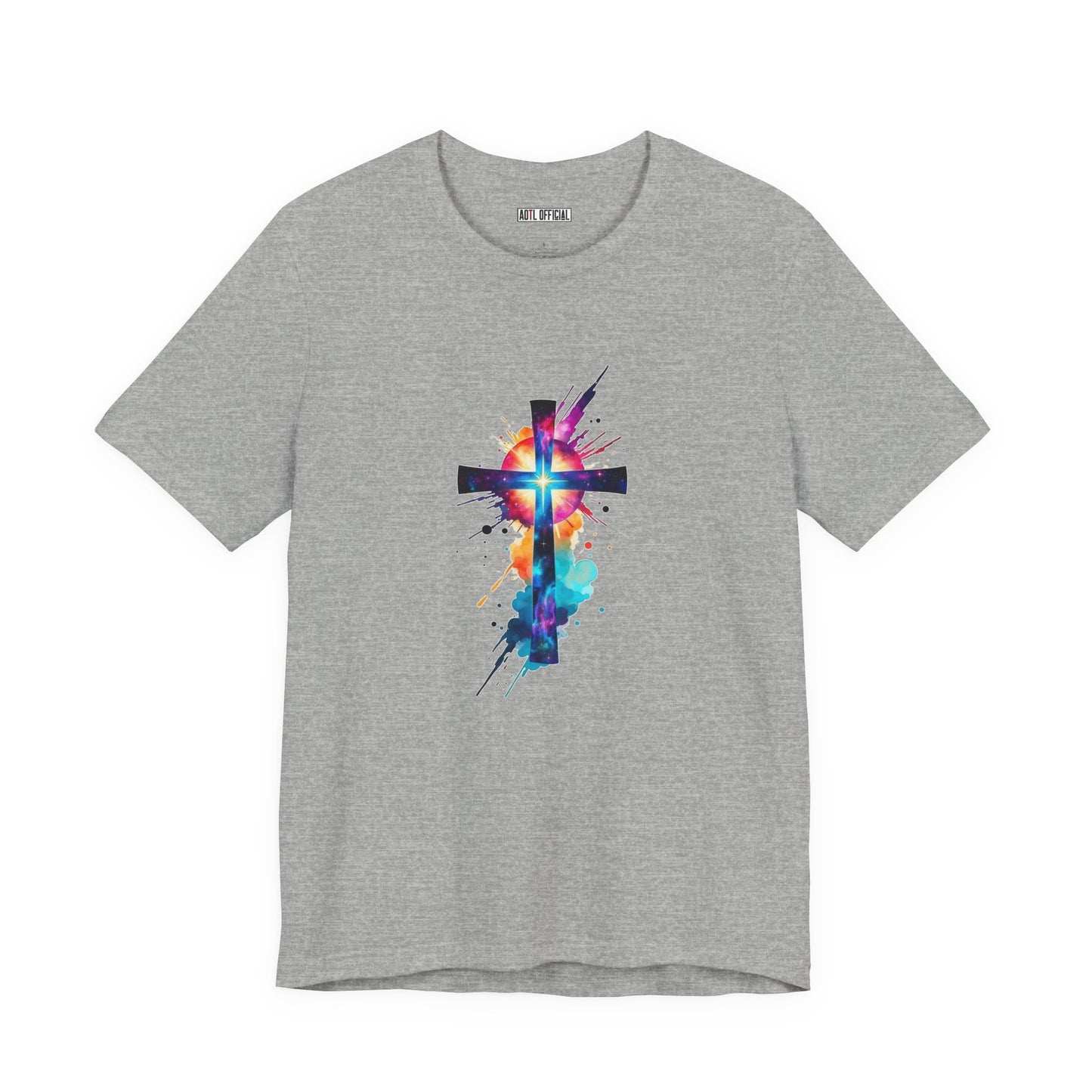 Cosmic Reverence Cross Christian Unisex Short Sleeve Tee