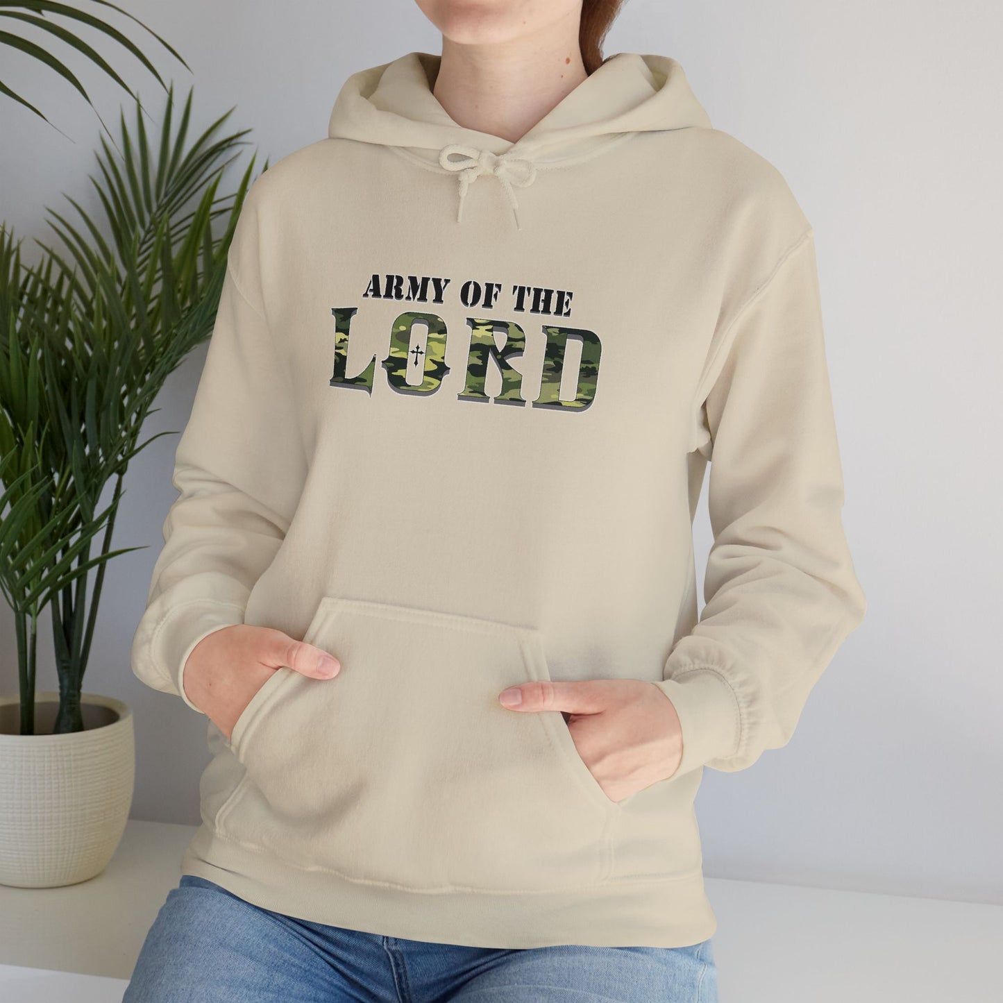 Army Of The Lord Green Camo Unisex Heavy Blend™ Hooded Sweatshirt