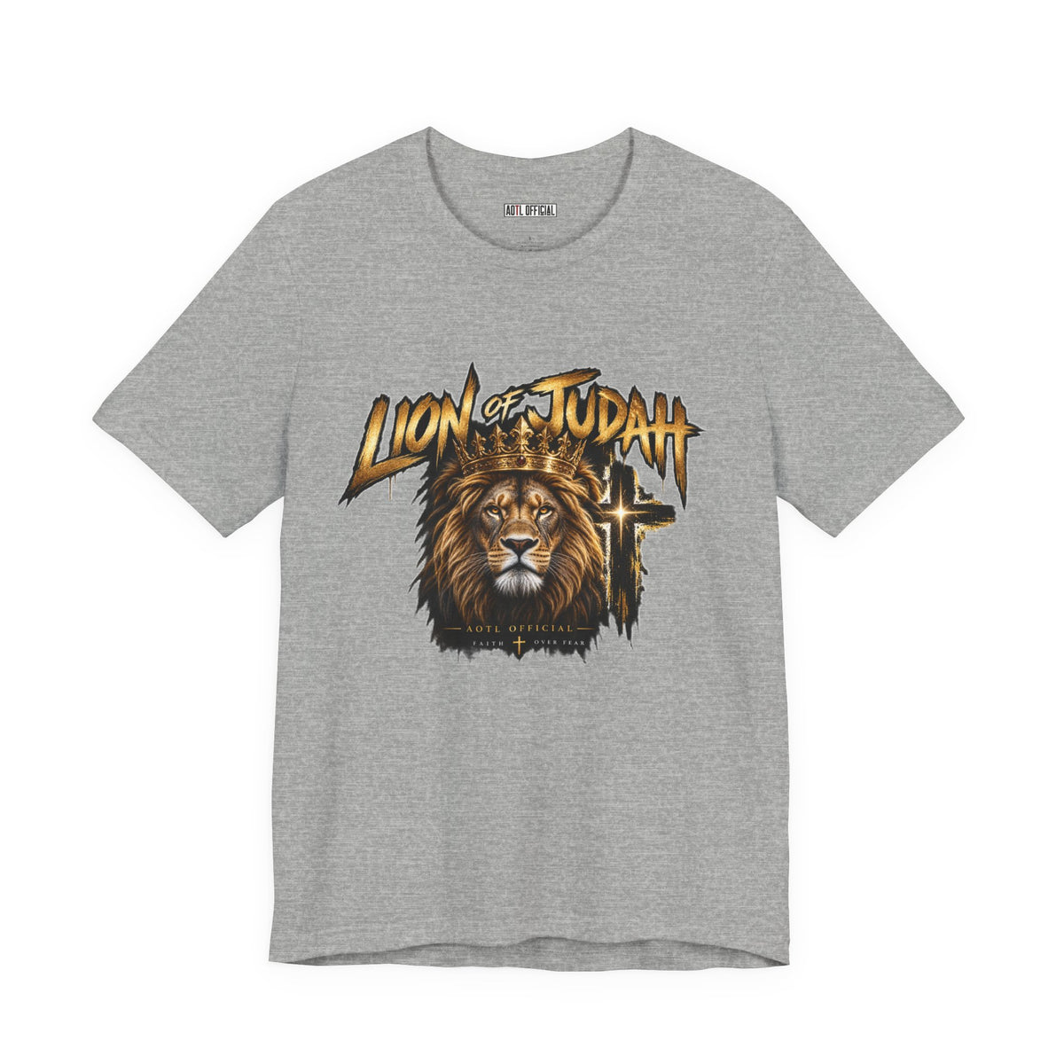 Lion of Judah — Faith Over Fear Christian T-shirt