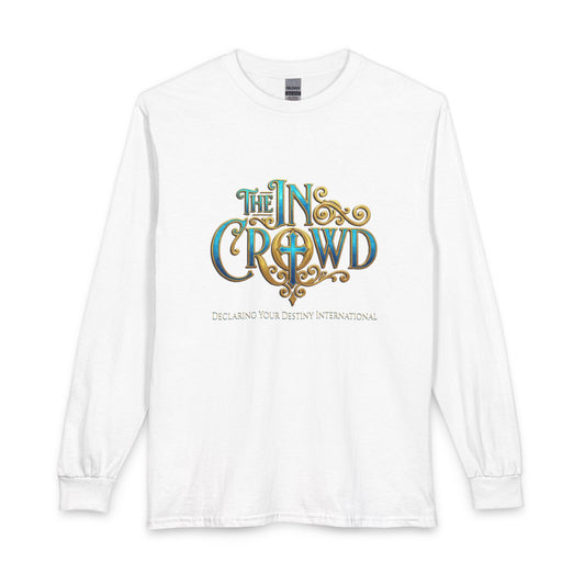Ornate The In Crowd Blue & Gold Christian Long Sleeve Shirt